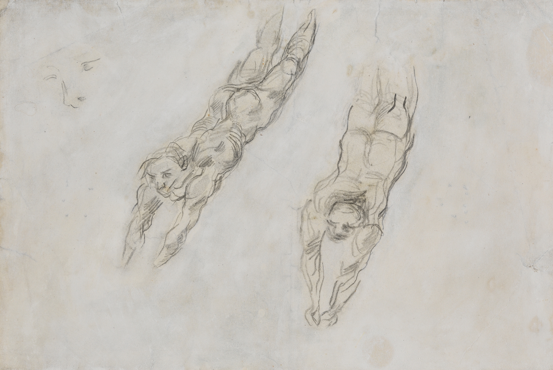 Study of Nudes Diving (circa 1863-1866)