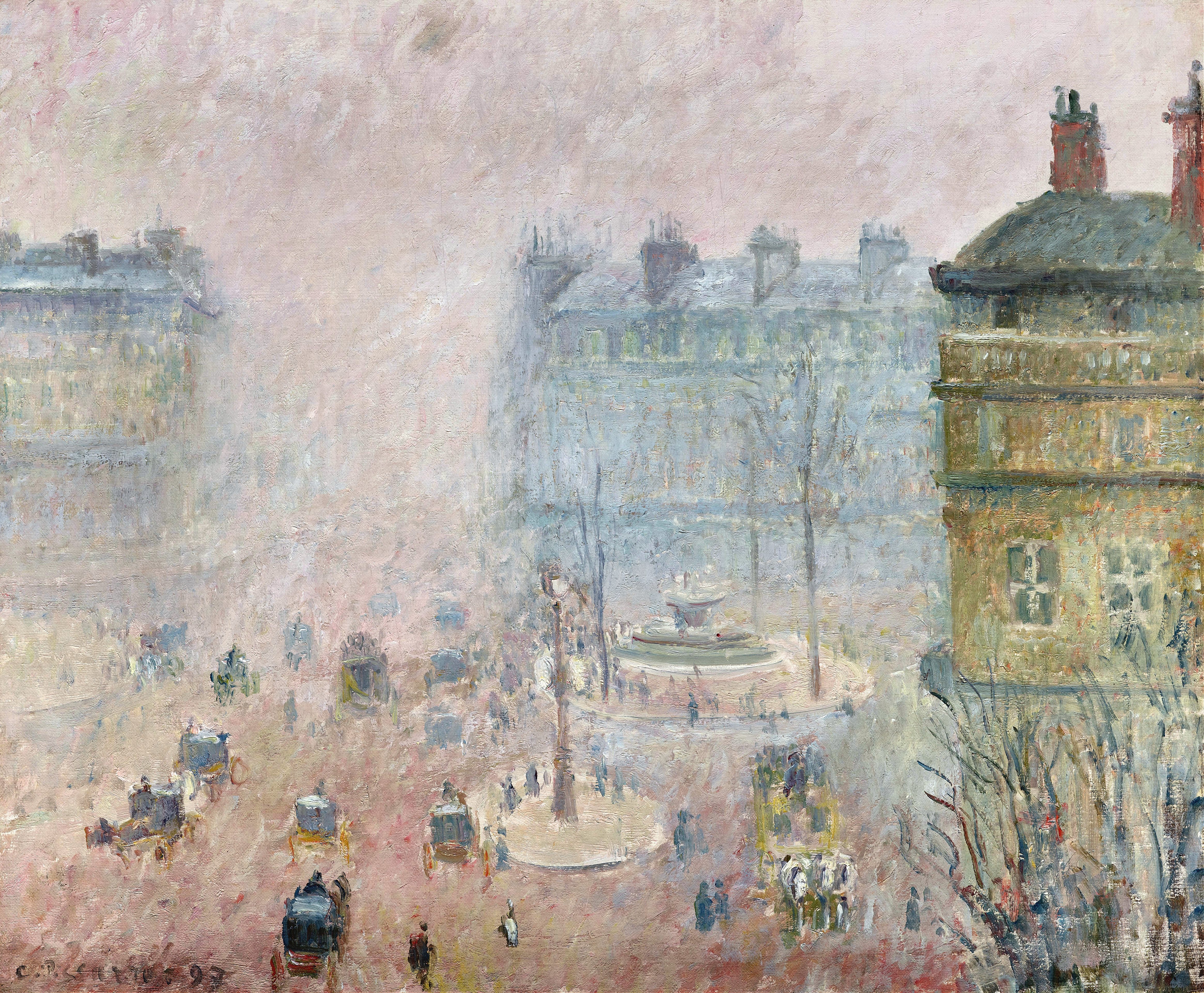 Place du Theatre Francais,Fog Effect (1897)