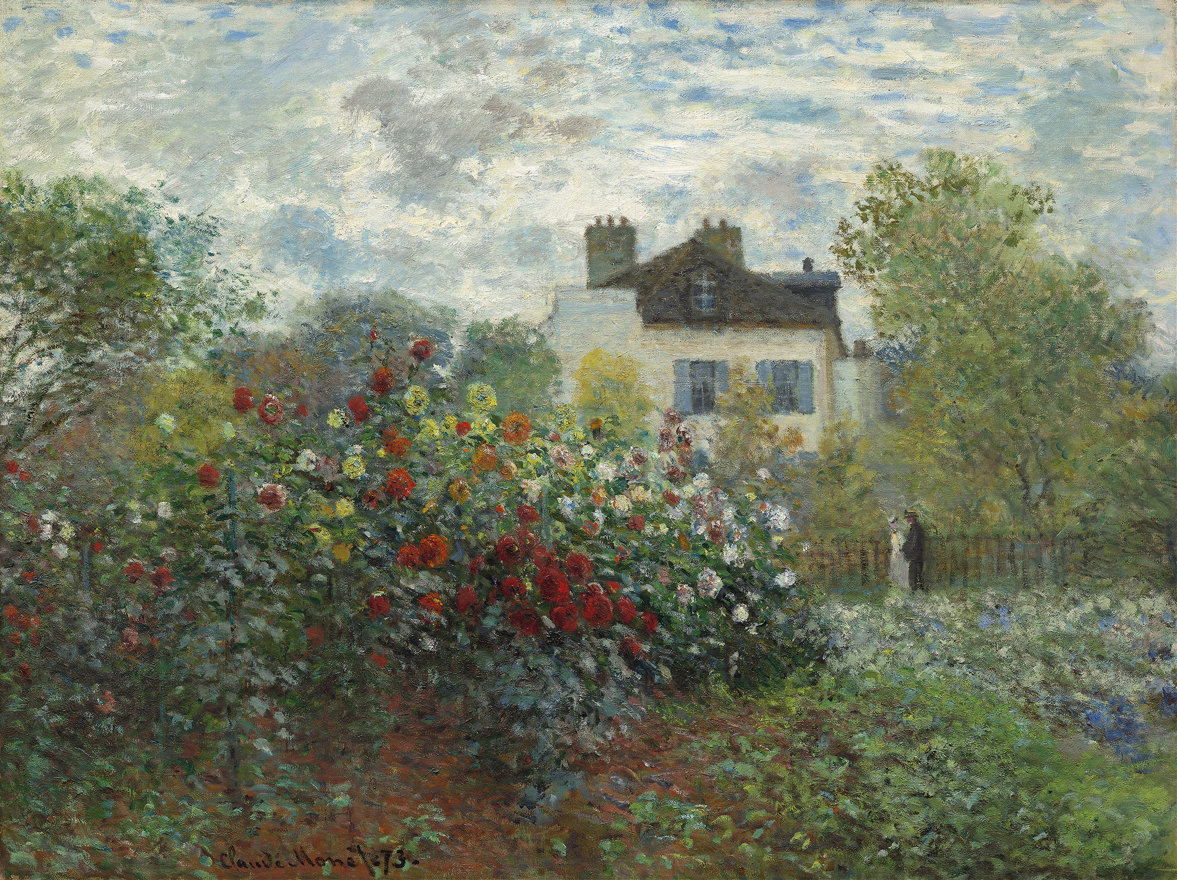 The Artist’s Garden in Argenteuil (A Corner of the Garden with Dahlias) (1873)