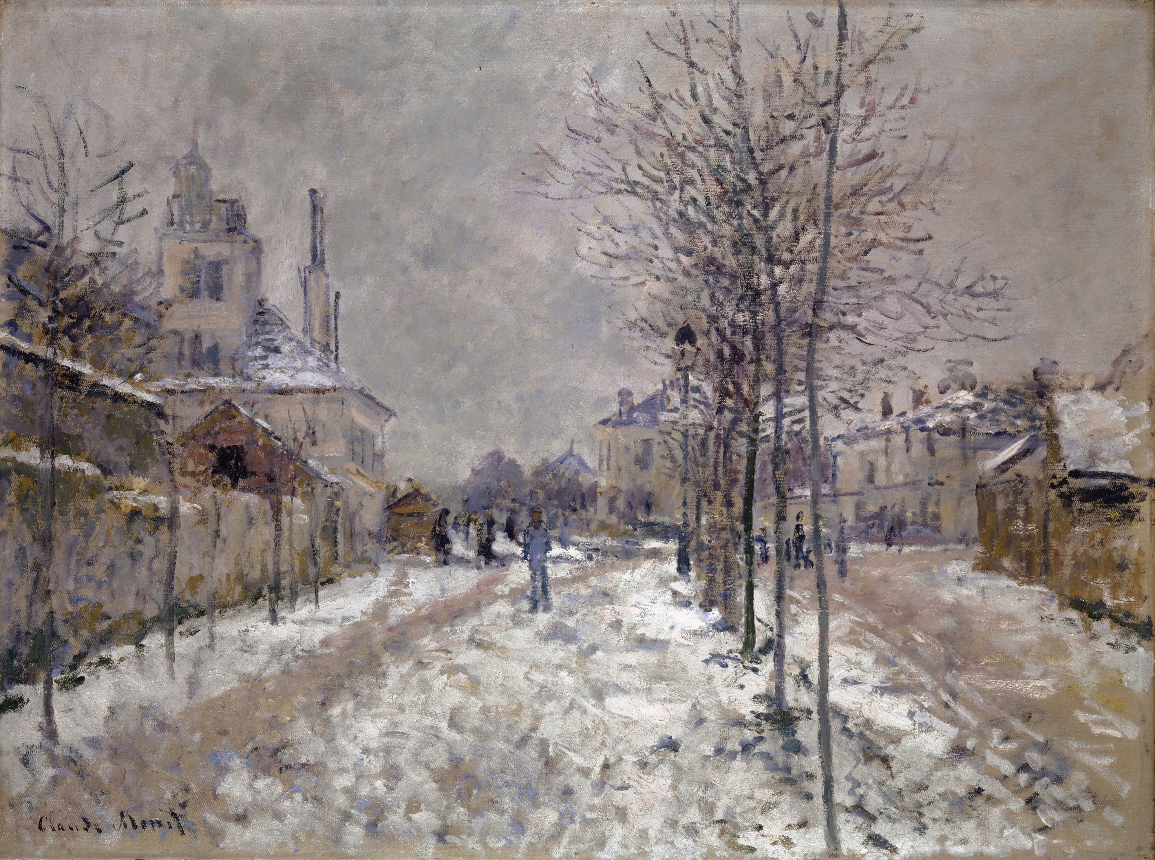 The Snow-Covered Boulevard De Pontoise In Argenteuil (1875)