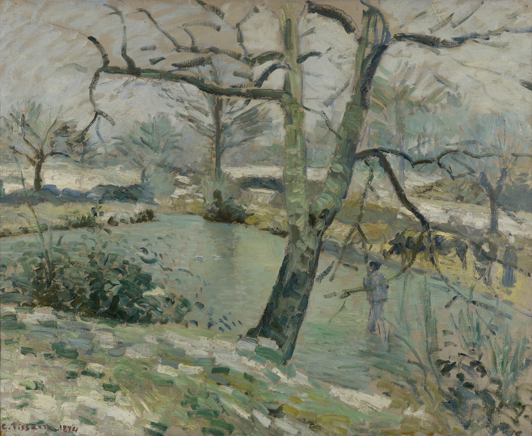 The Pond at Montfoucault, Effect of Winter (1874)