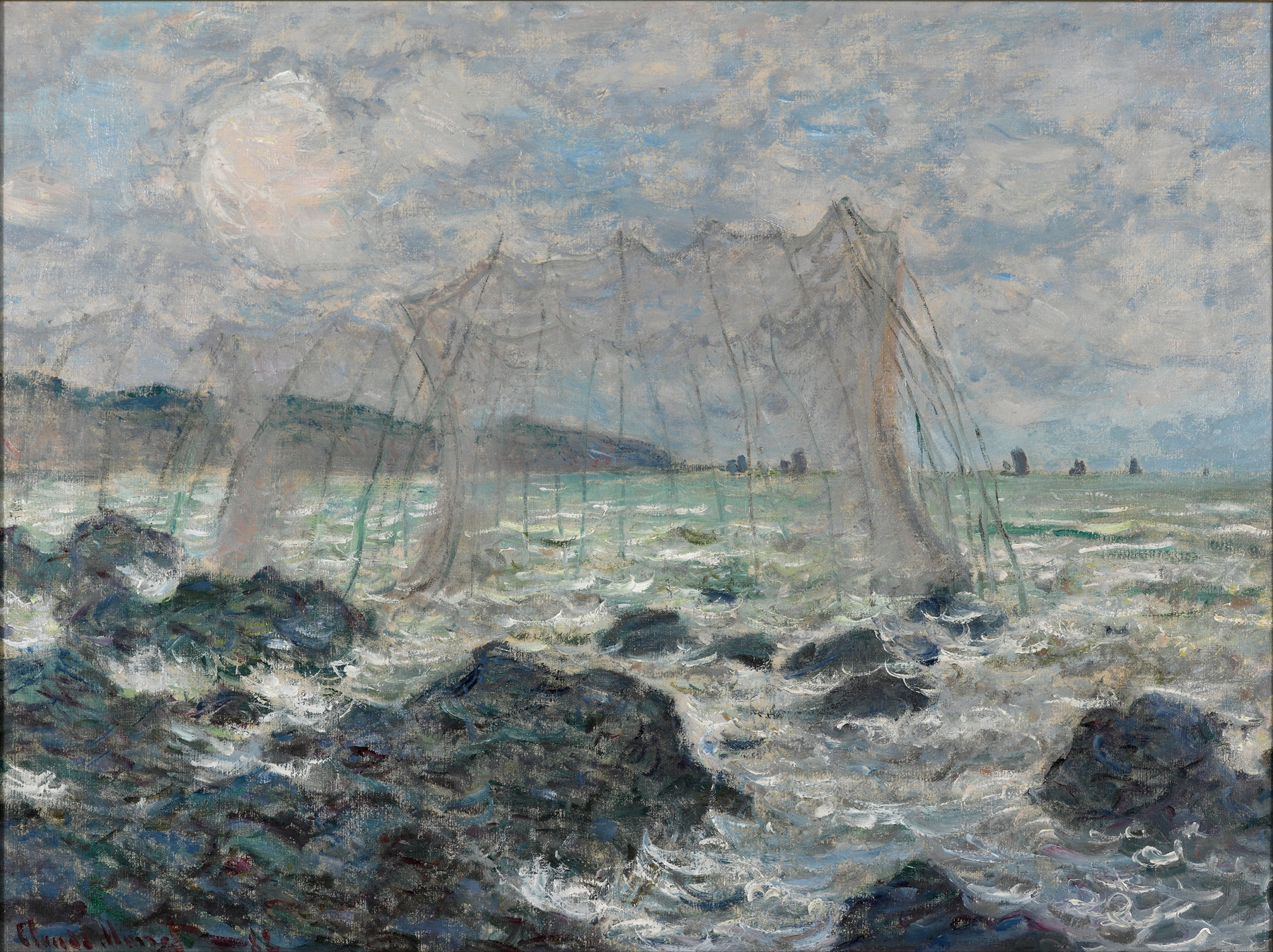 Fishing nets at Pourville (1882)
