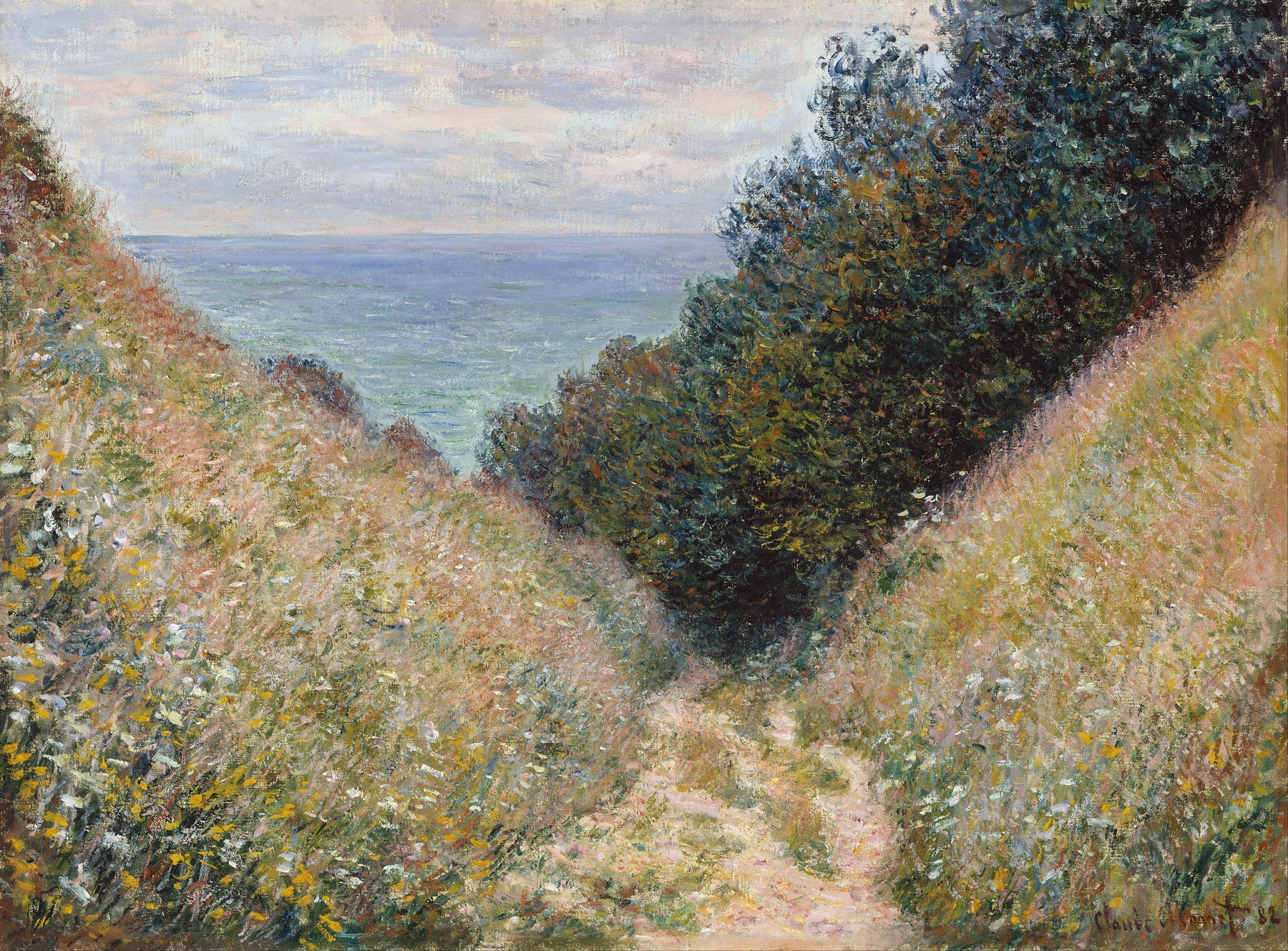 Road at La Cavée, Pourville (1882)