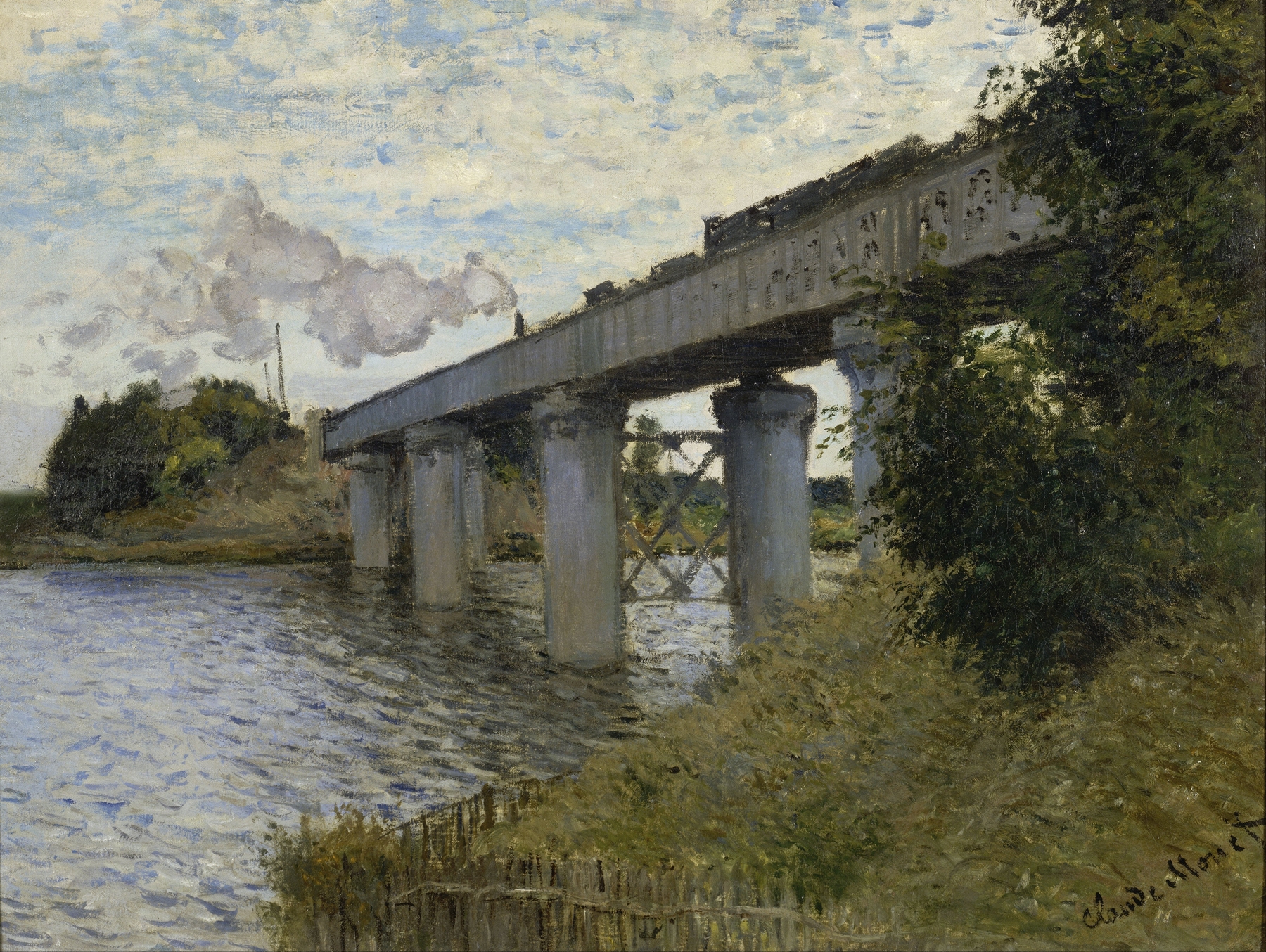 The Railroad bridge in Argenteuil (1873 – 1874)