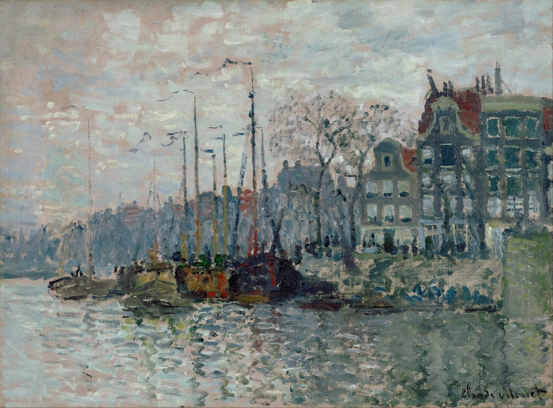 View of the Prins Hendrikkade and the Kromme Waal in Amsterdam (1874)
