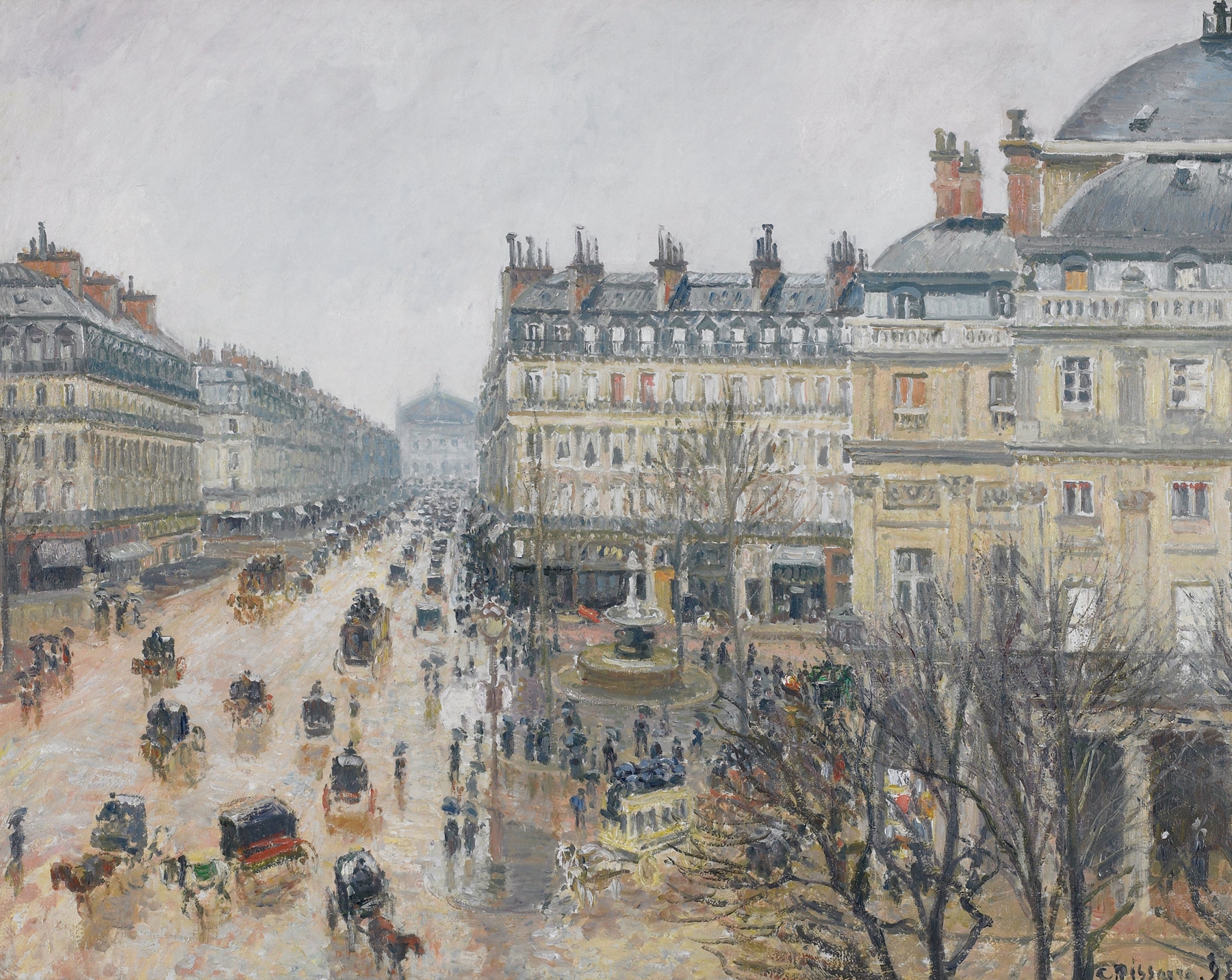 Place du Théâtre Français, Paris; Rain (1898)