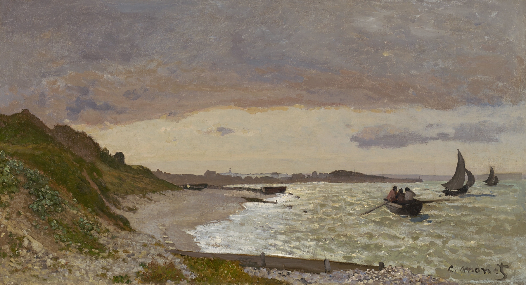 The Seashore at Sainte-Adresse (1864)