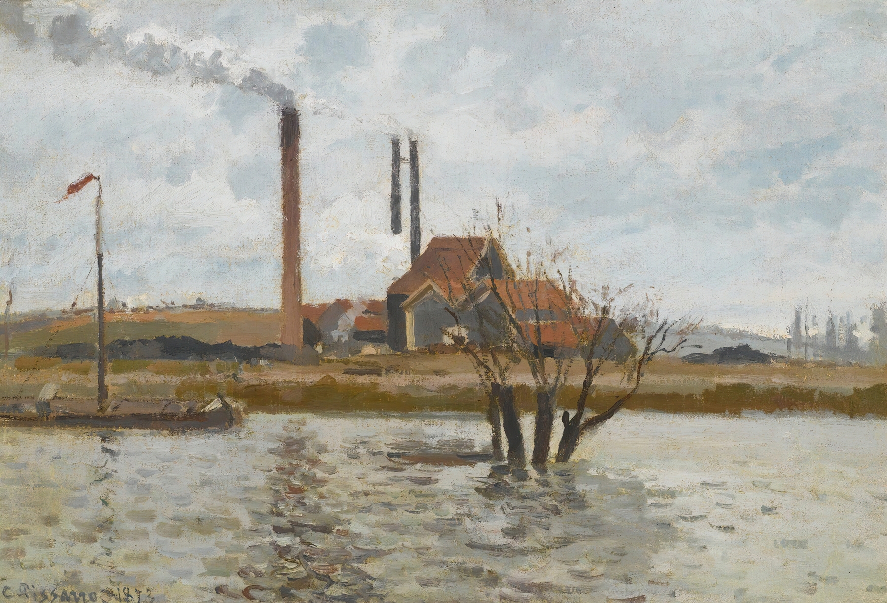 Usine À Saint-Ouen-L’aumône, La Crue De L’oise (1873)