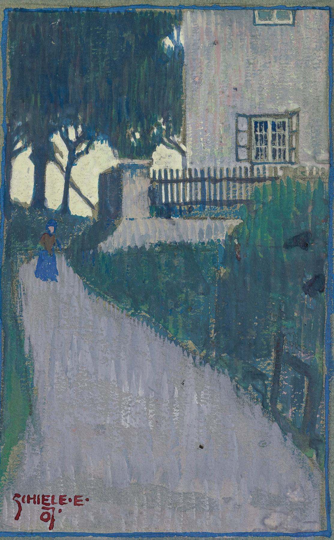 Landscape With House, Trees And Female Figure (1907.)