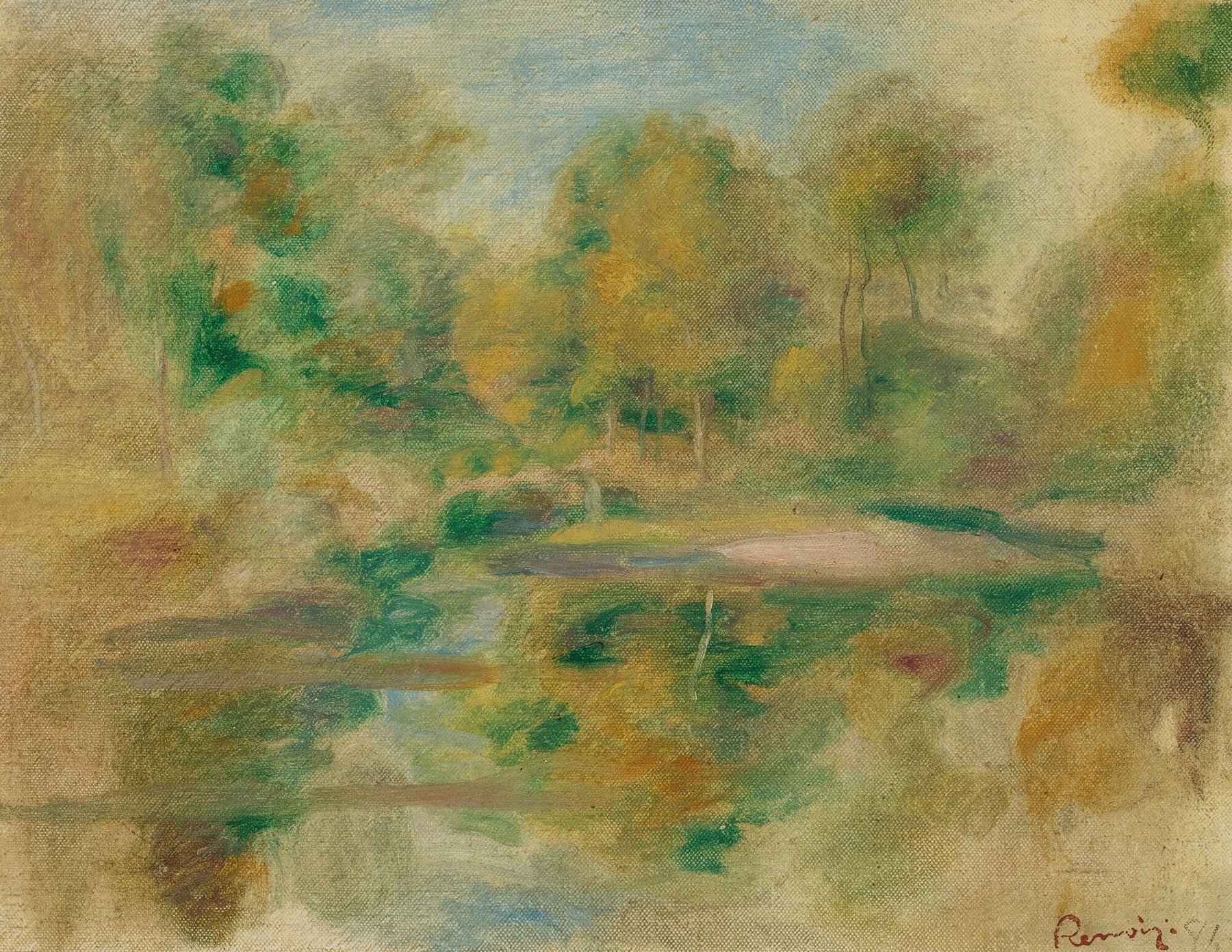 Paysage, Étang Et Fond D’arbres (1913)