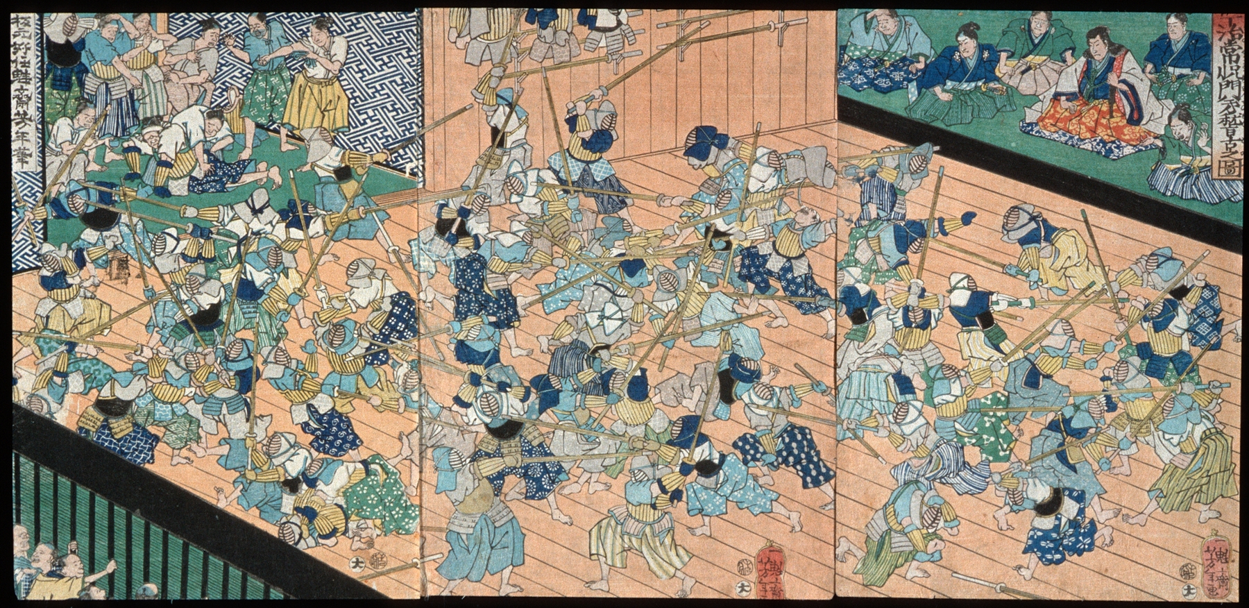 The Pupils of Uji Jōetsu Practicing Fencing (1864)