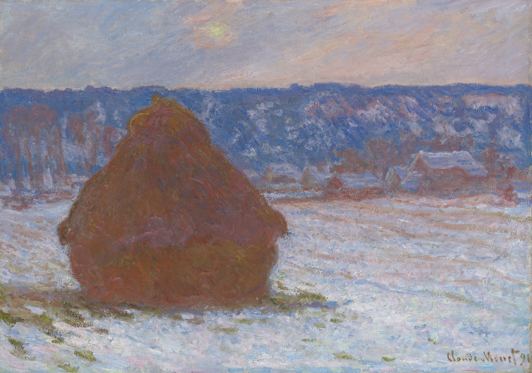 Stack of Wheat (Snow Effect, Overcast Day) (1890-91)
