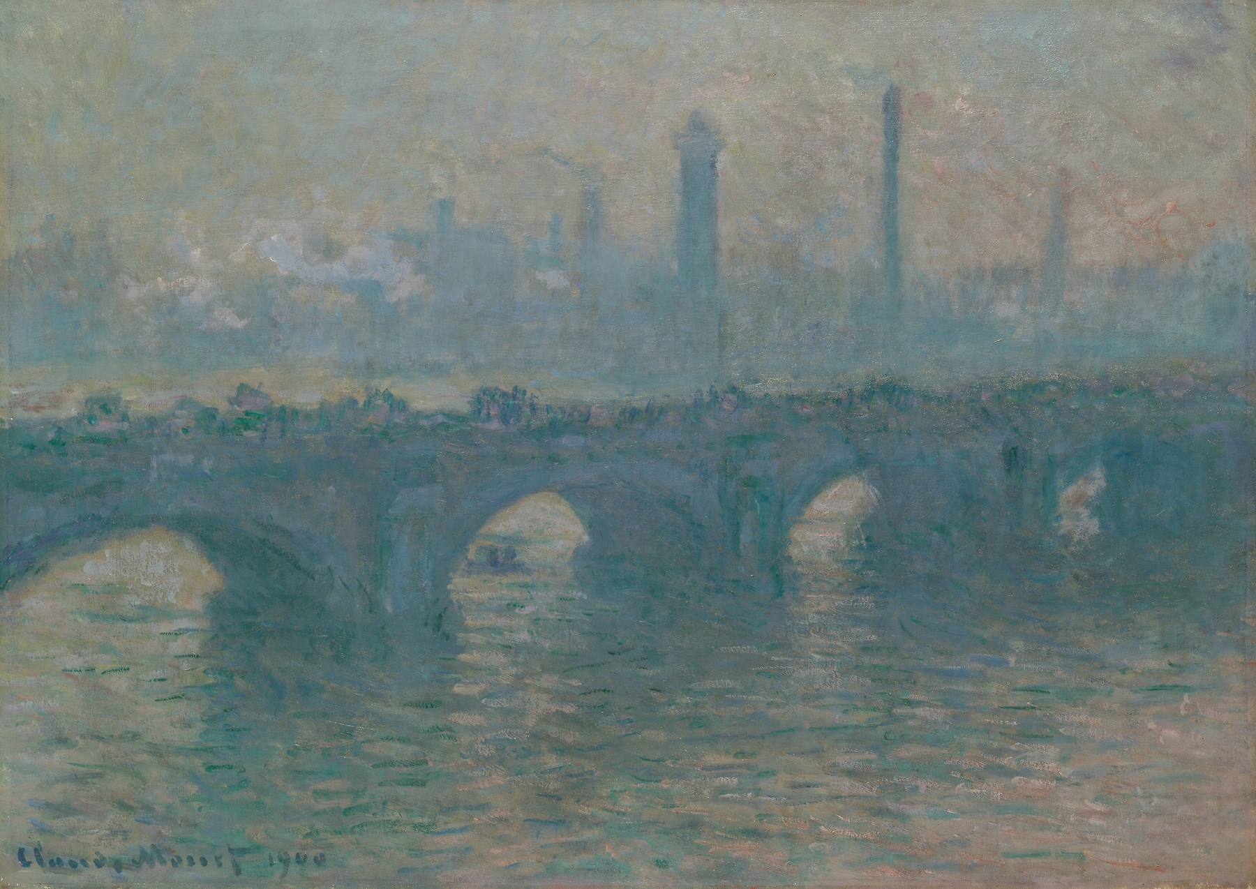 Waterloo Bridge, Gray Weather (1900)