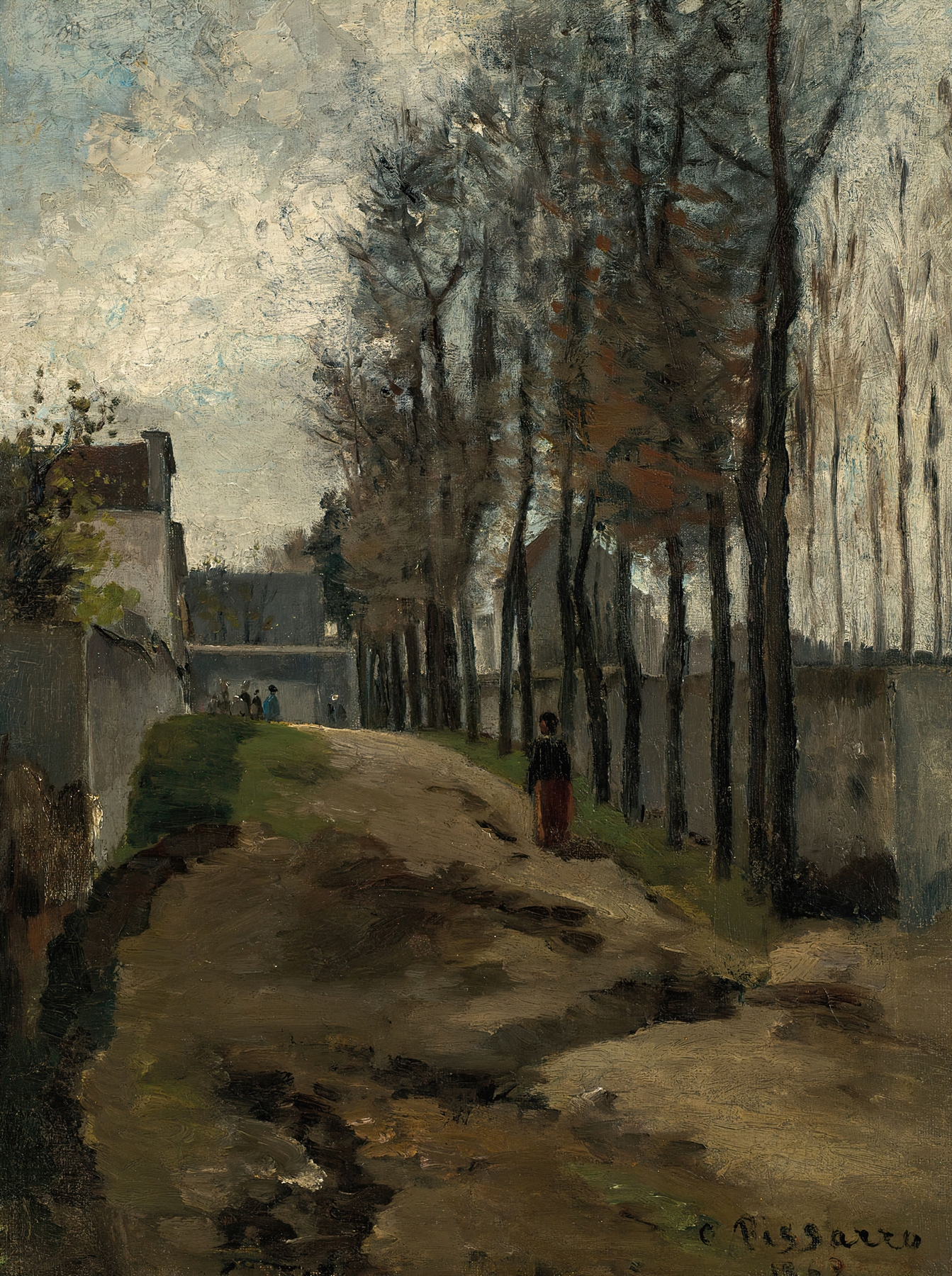 Le Chemin, paysage hivernal (1862)