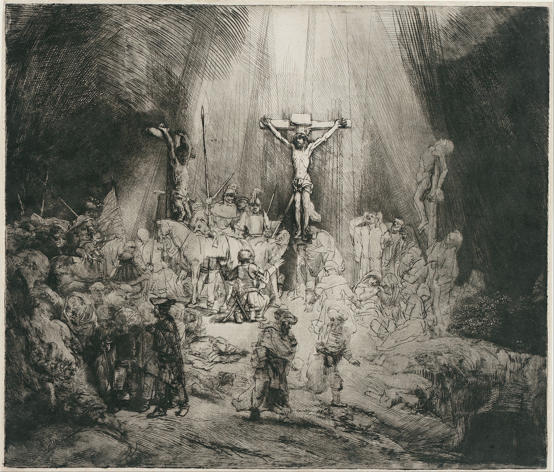Christ Crucified Between the Two Thieves (‘The Three Crosses’) (1653)