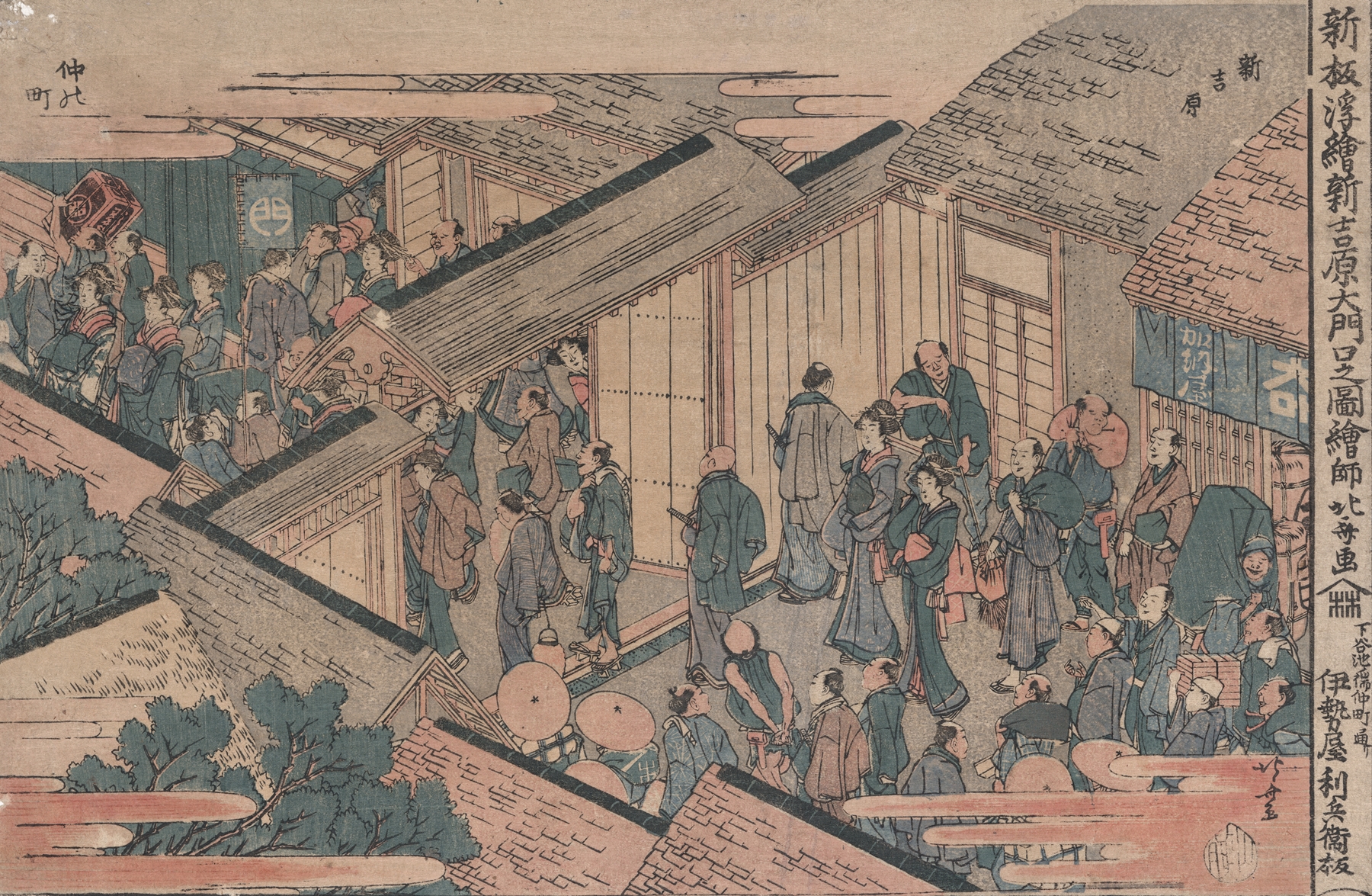Shinpan ukie shin yoshiwara ōmonuchi no zu (1811-1813)