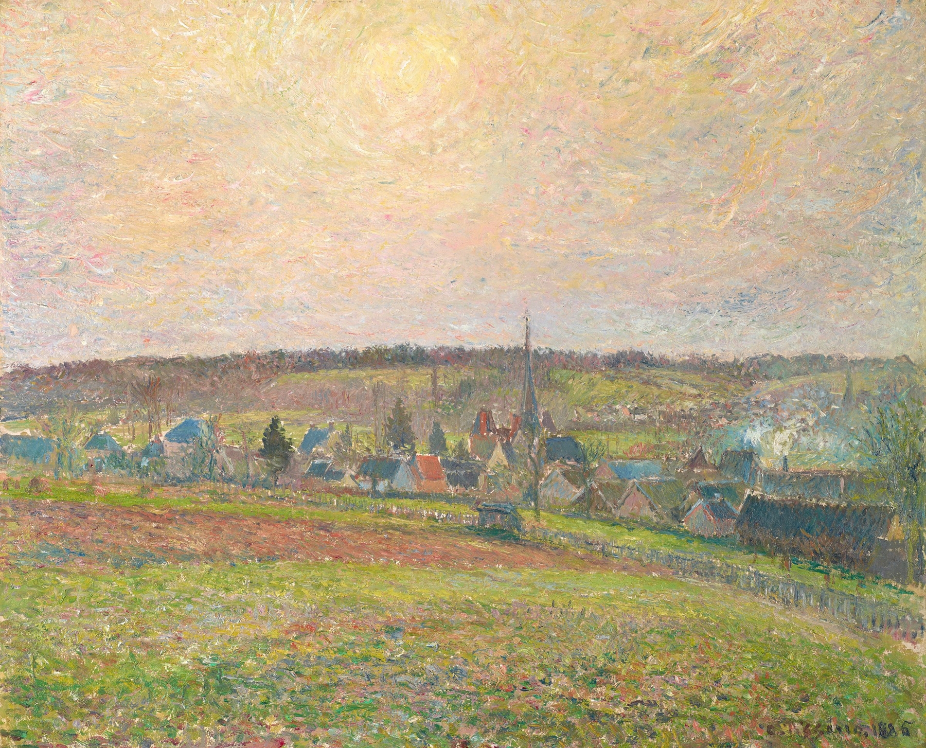 Le Village d’Éragny (The Village of Éragny) (1885)