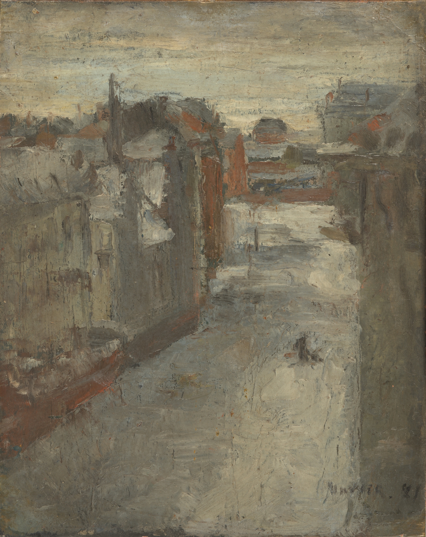De Van Iseghemlaan onder de sneeuw (1881)