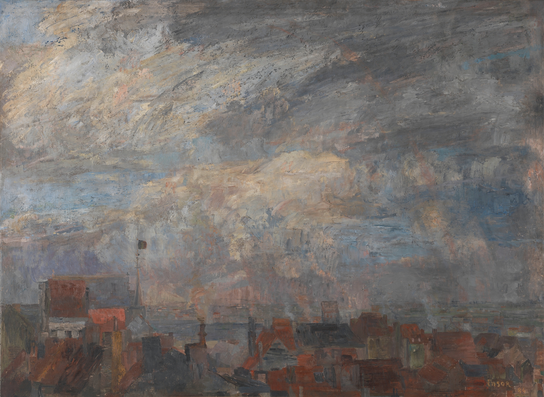 The Rooftops of Ostend (1884)