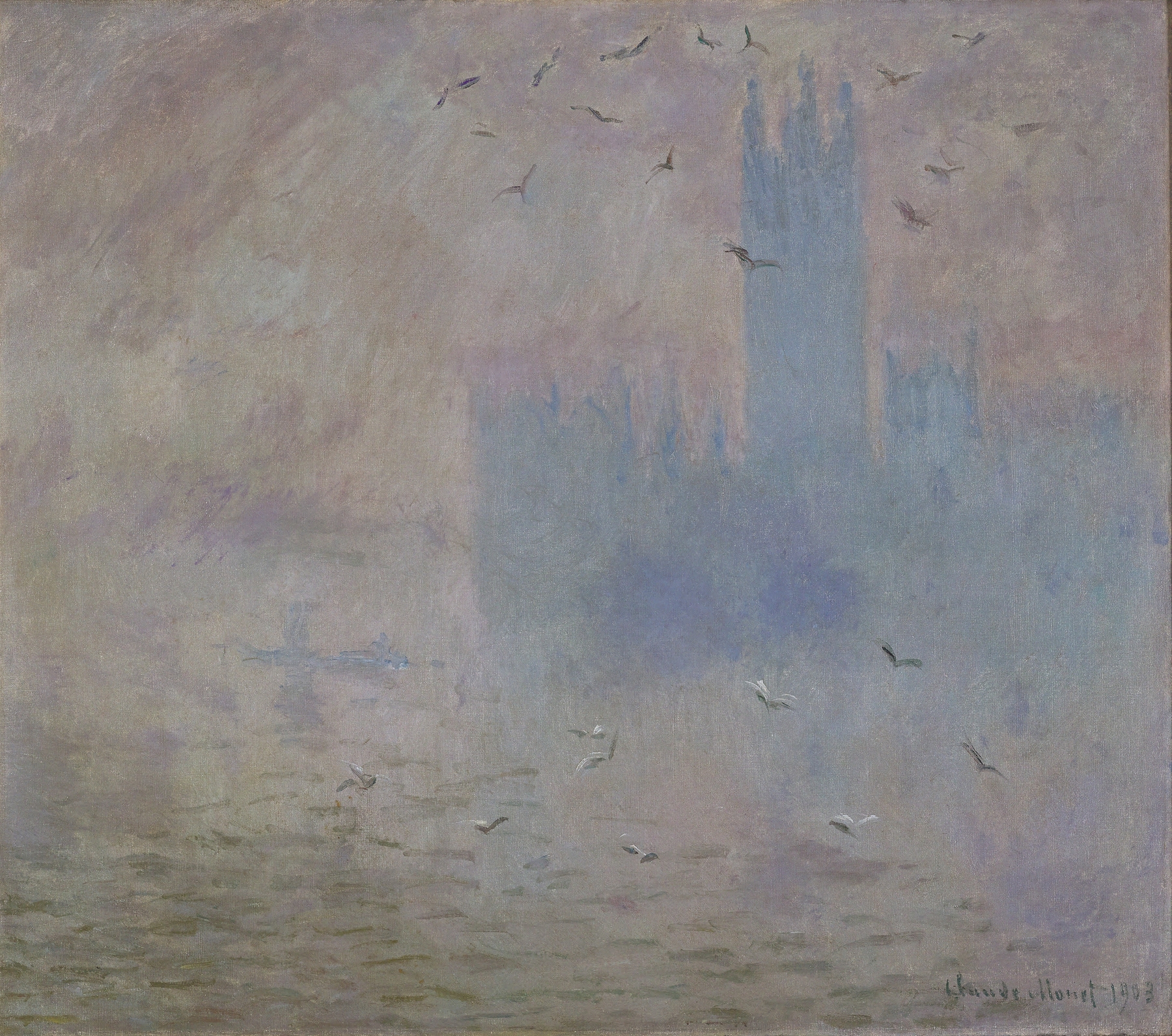 The Houses of Parliament, Seagulls (1903)