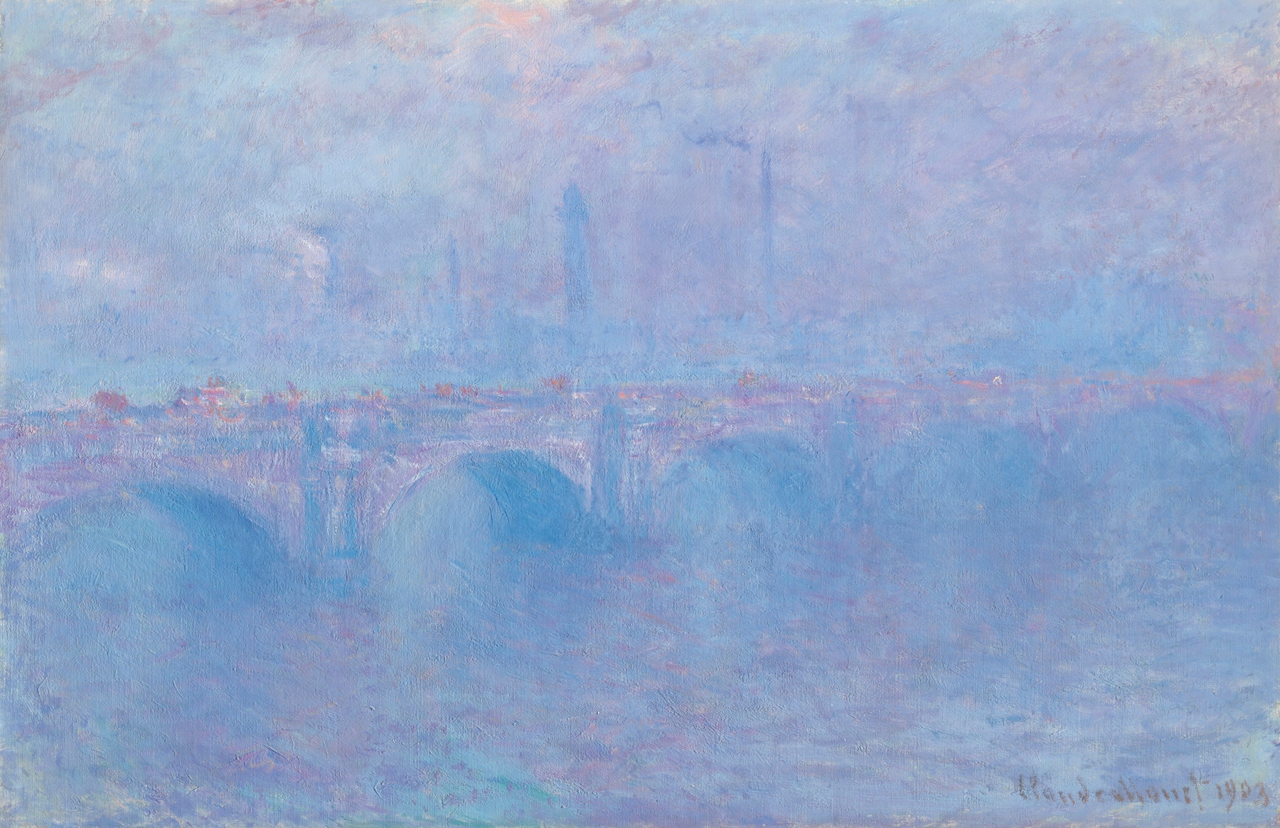 Waterloo Bridge, effet de brouillard (1903)