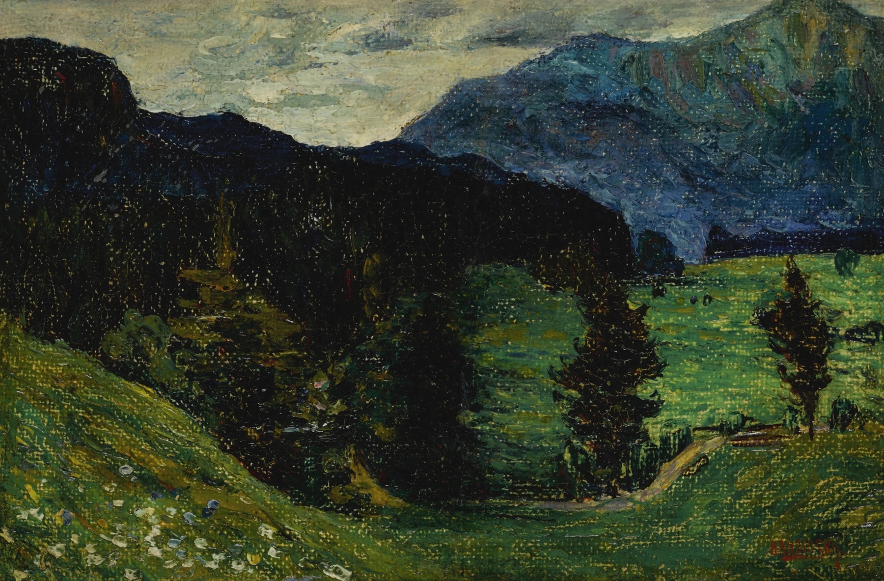 Kochel—Mountains with Firs (1902)