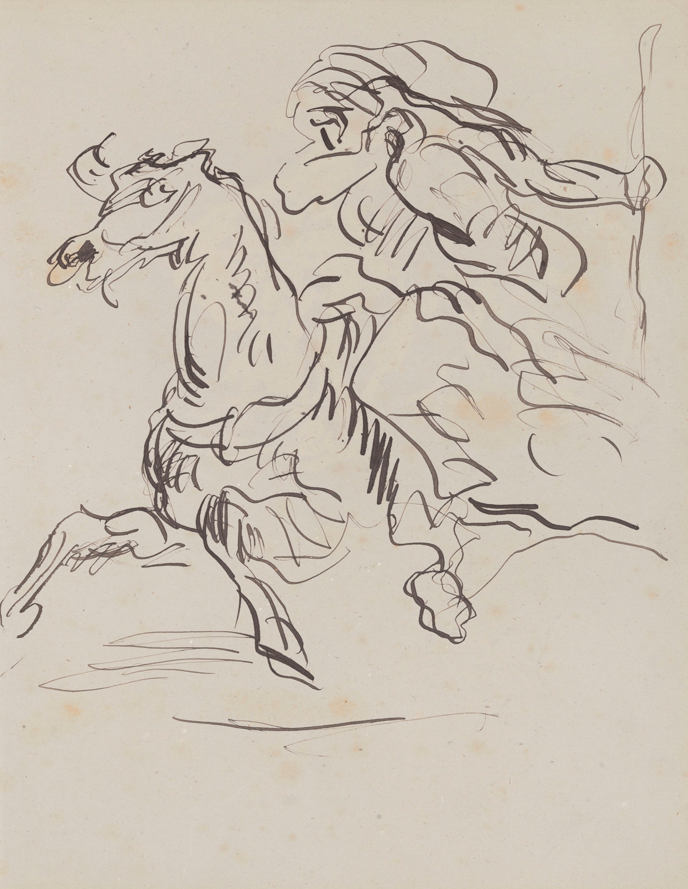 Arabian Horseman in Gallop