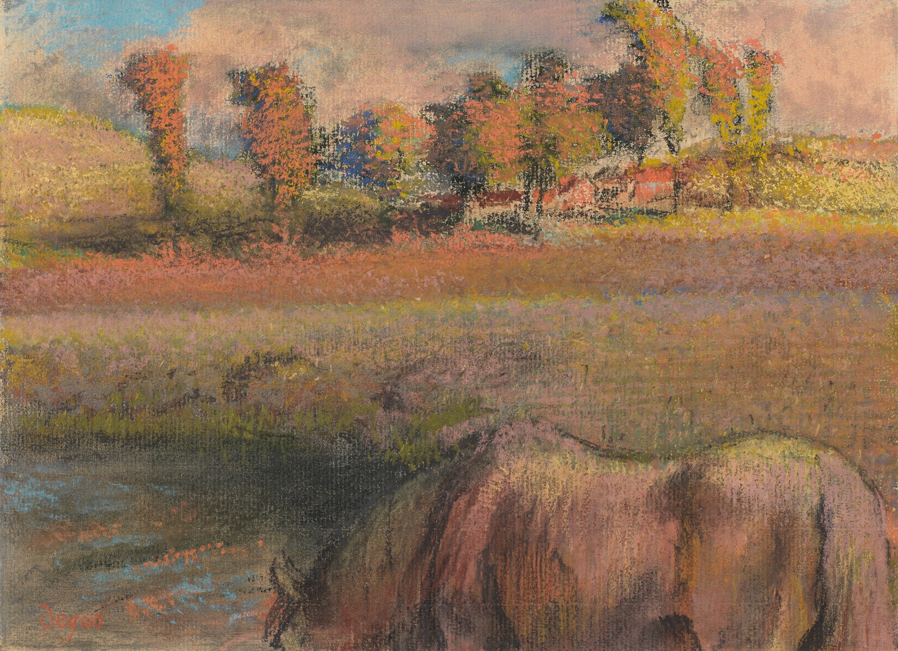 Cheval au bord de la mare (circa 1892)