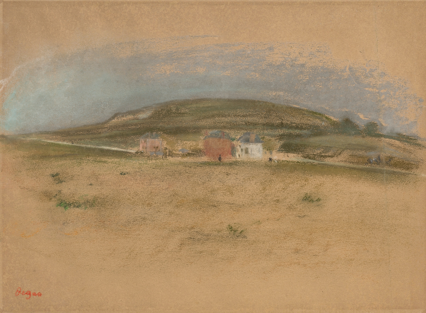 Maisons au pied d’une falaise (1869)