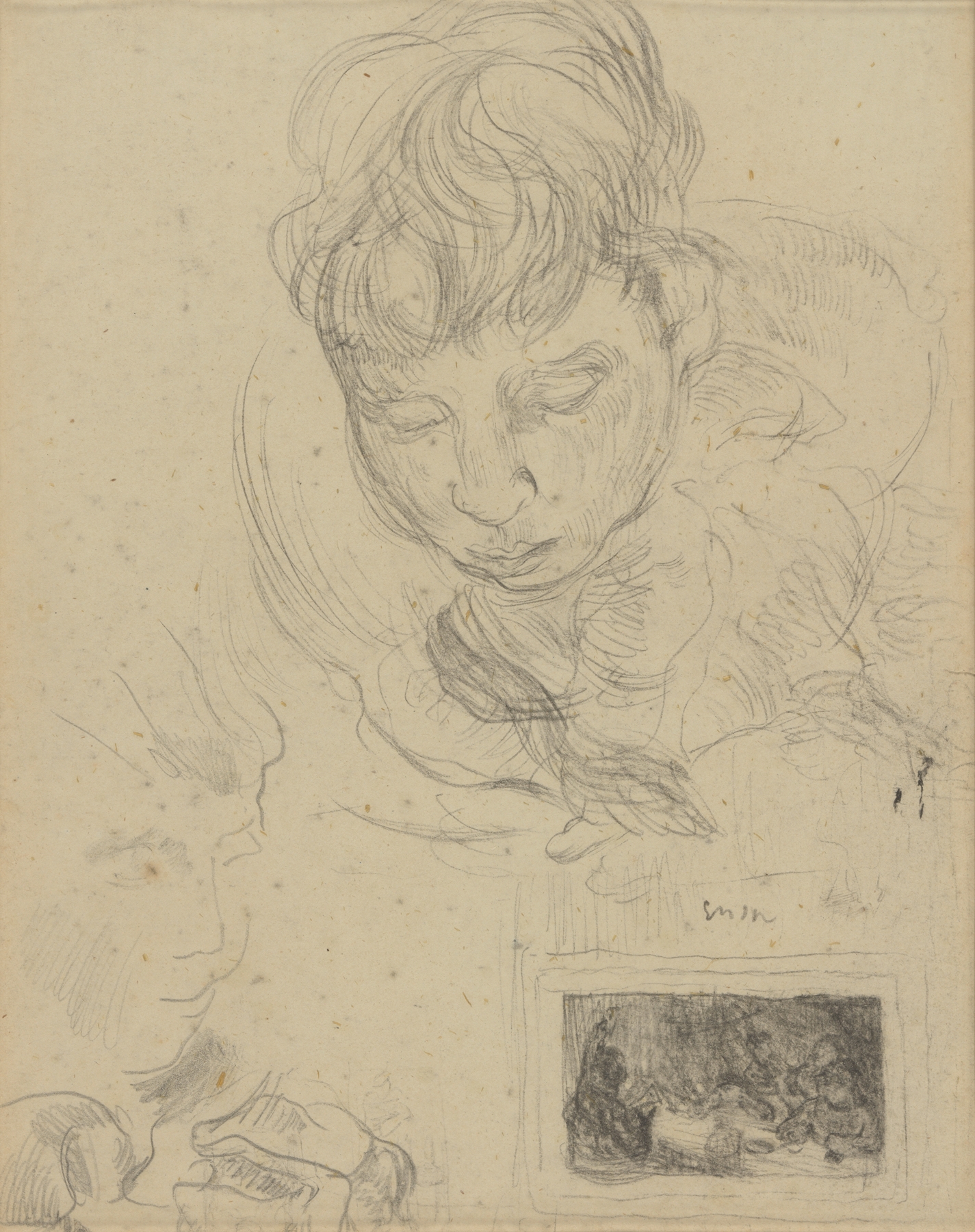 Mijn zuster en schets van een schilderij (from 1880 until 1883)