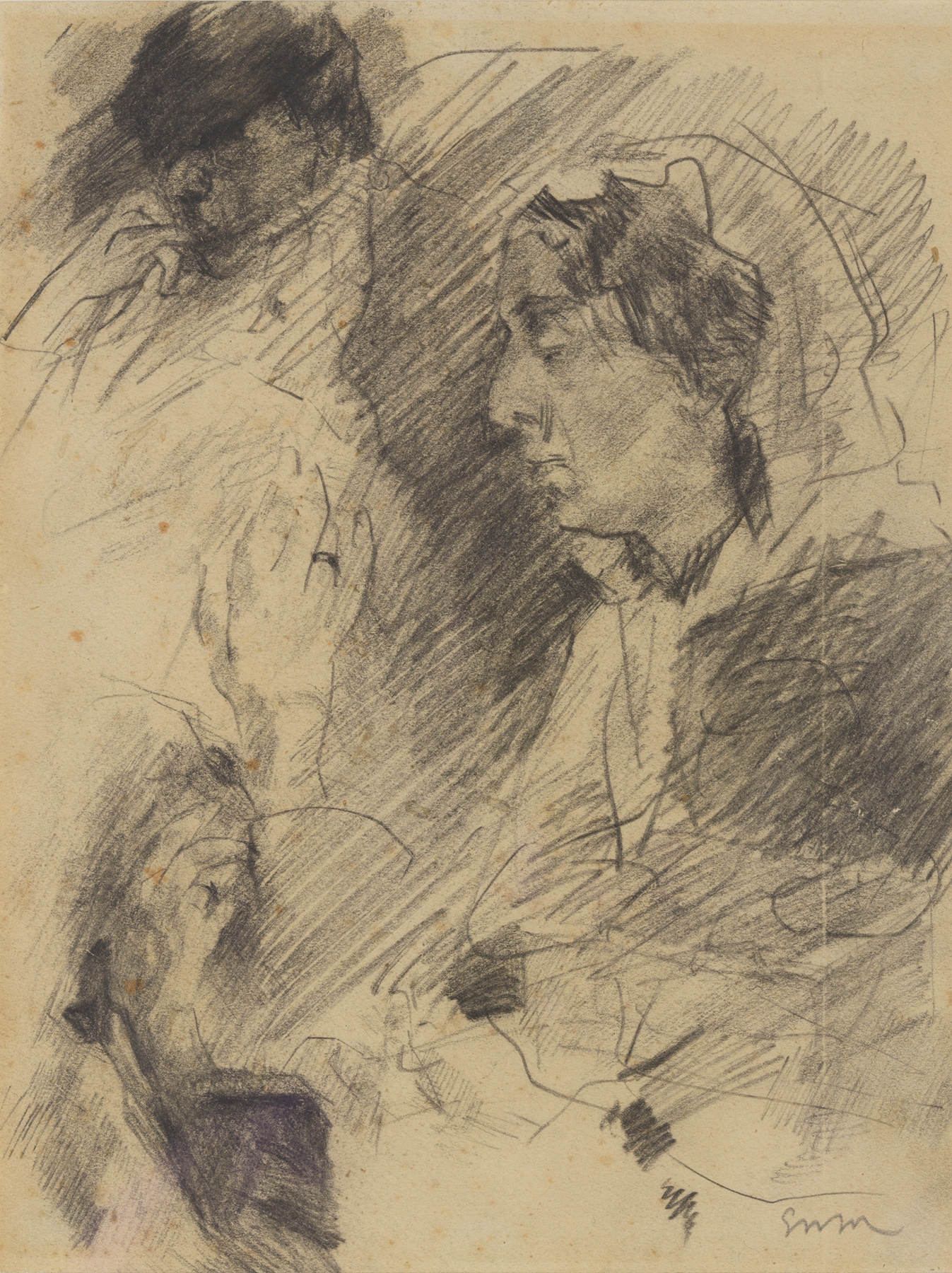 Portret van mijn moeder en figuren (1880)