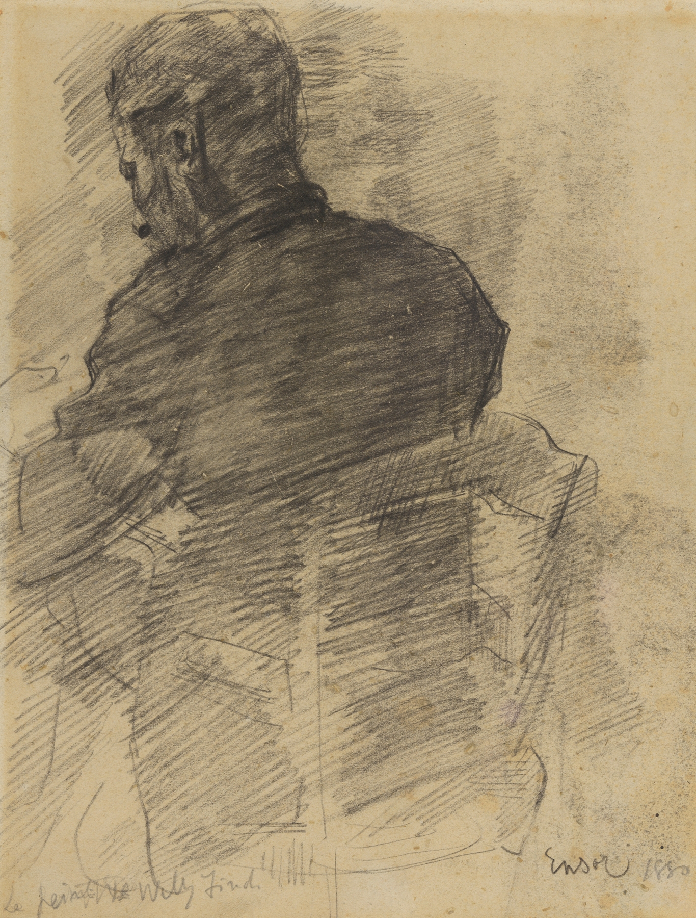 Portret van Willy Finch op de rug (1880)