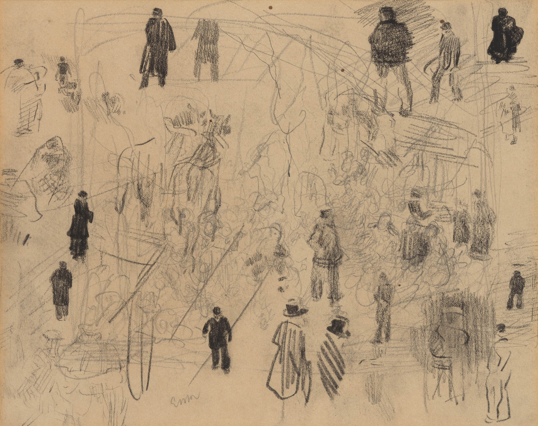 Schetsen van figuren en paarden (from 1880 until 1885)
