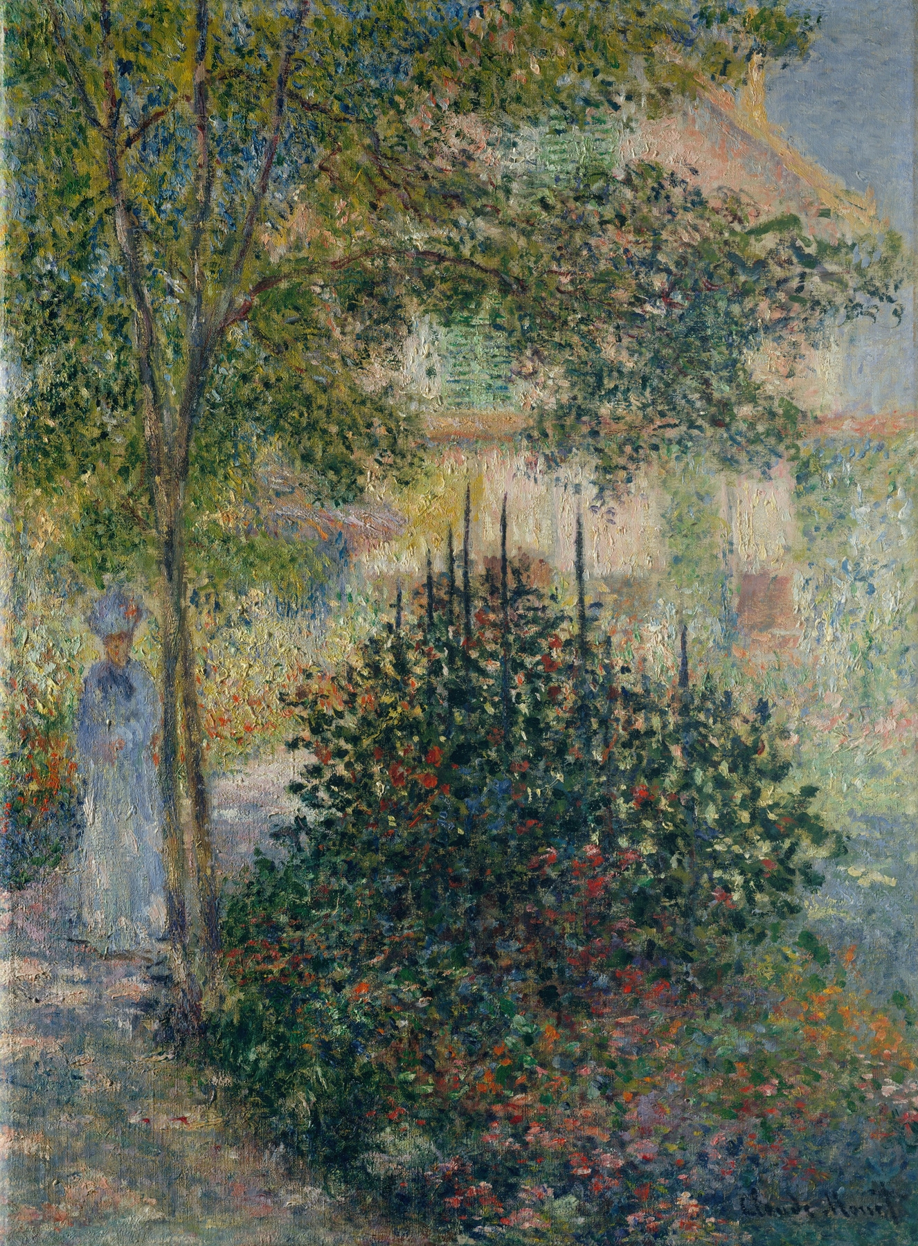 Camille Monet (1847–1879) in the Garden at Argenteuil (1876)
