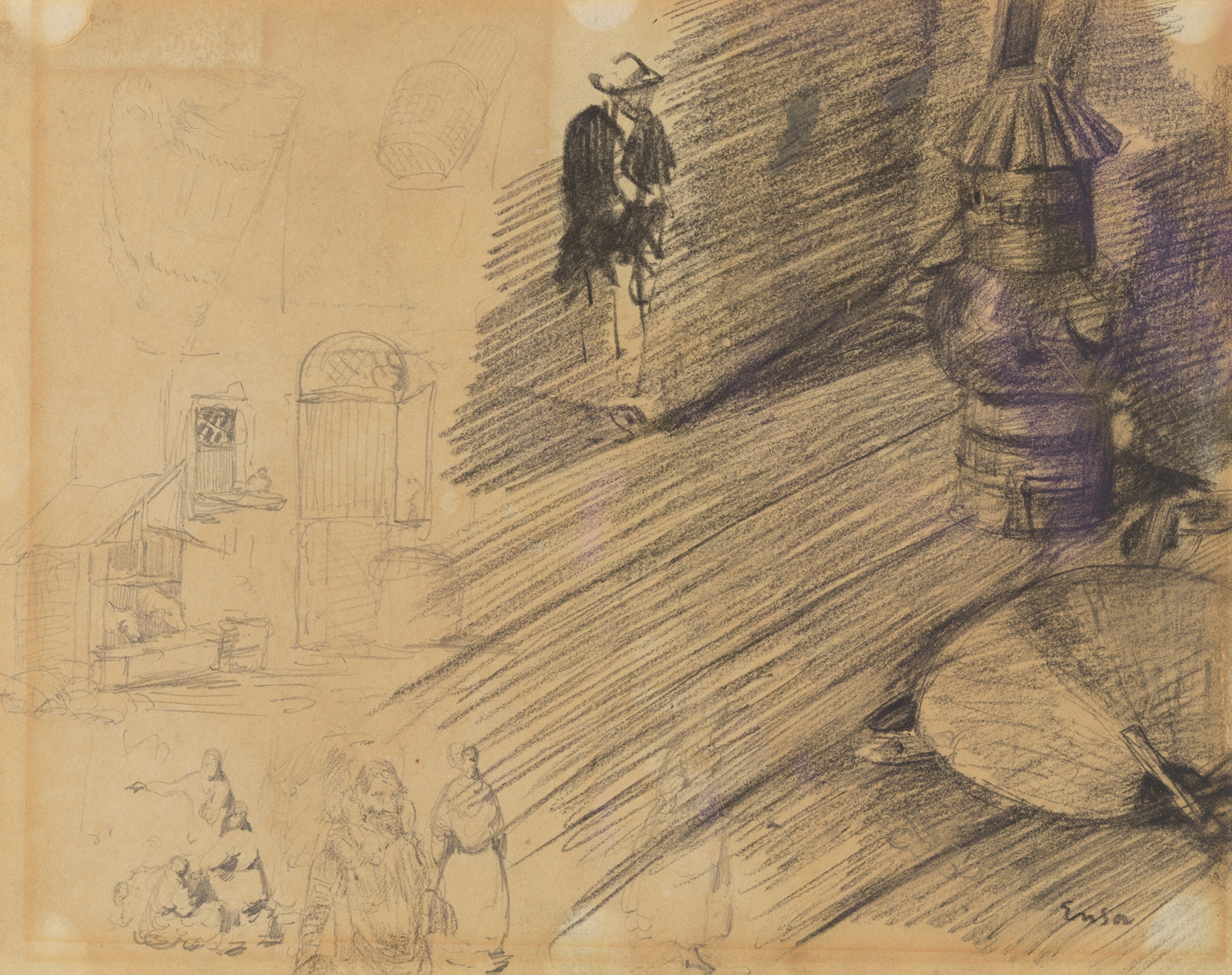 Waaier, lamp en figuren (from 1880 until 1885)