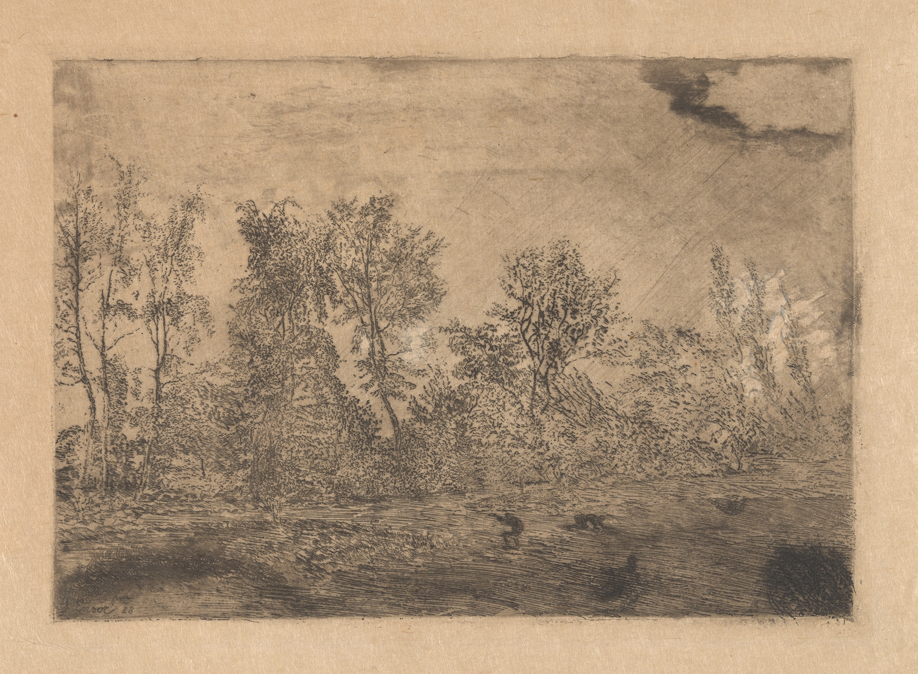 Windstoot in het geboomte (1888)