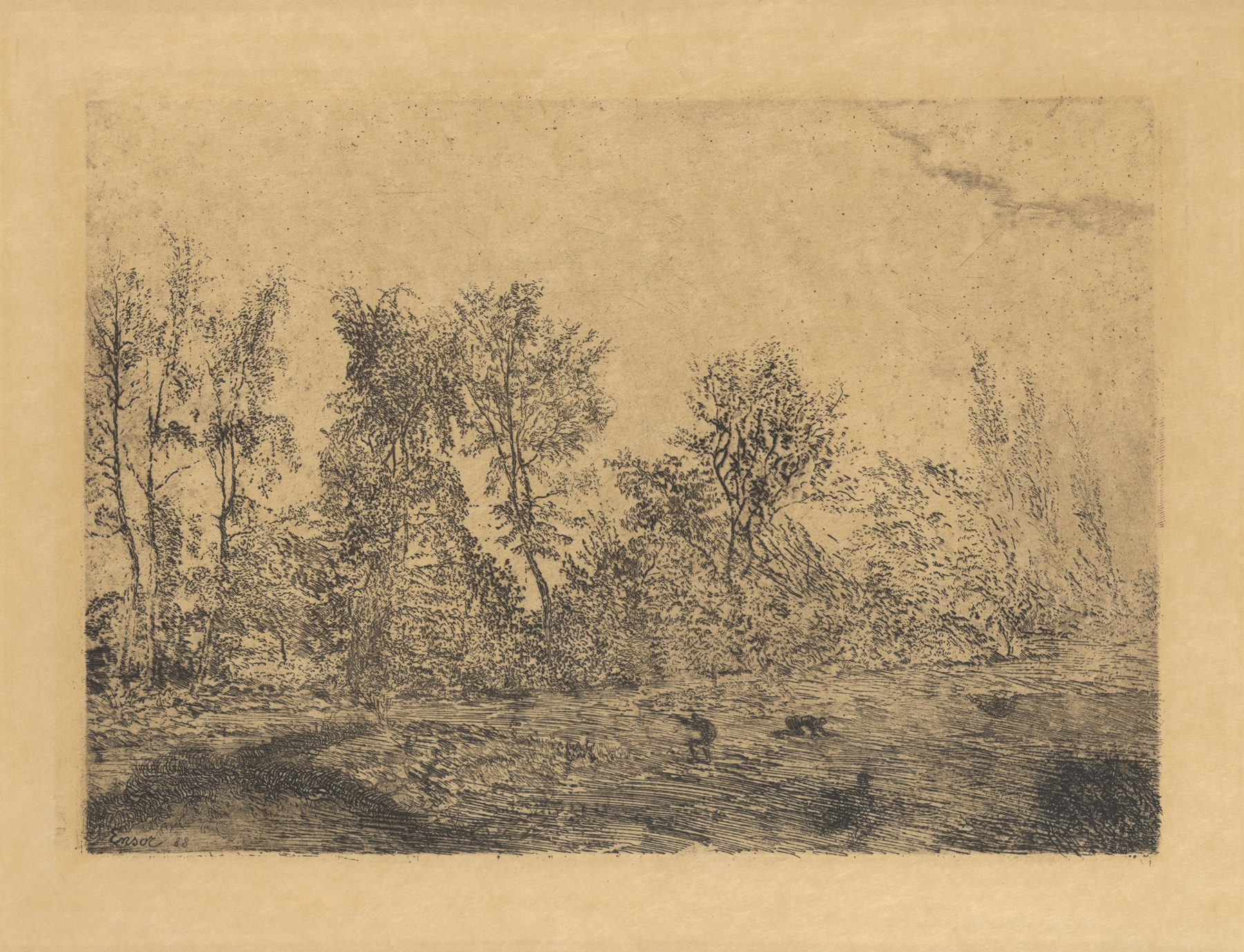 Windstoot in het geboomte (1888)