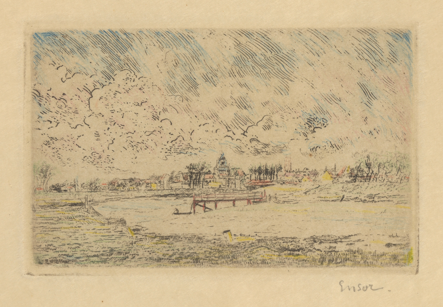 Zicht op Nieuwpoort (1888)