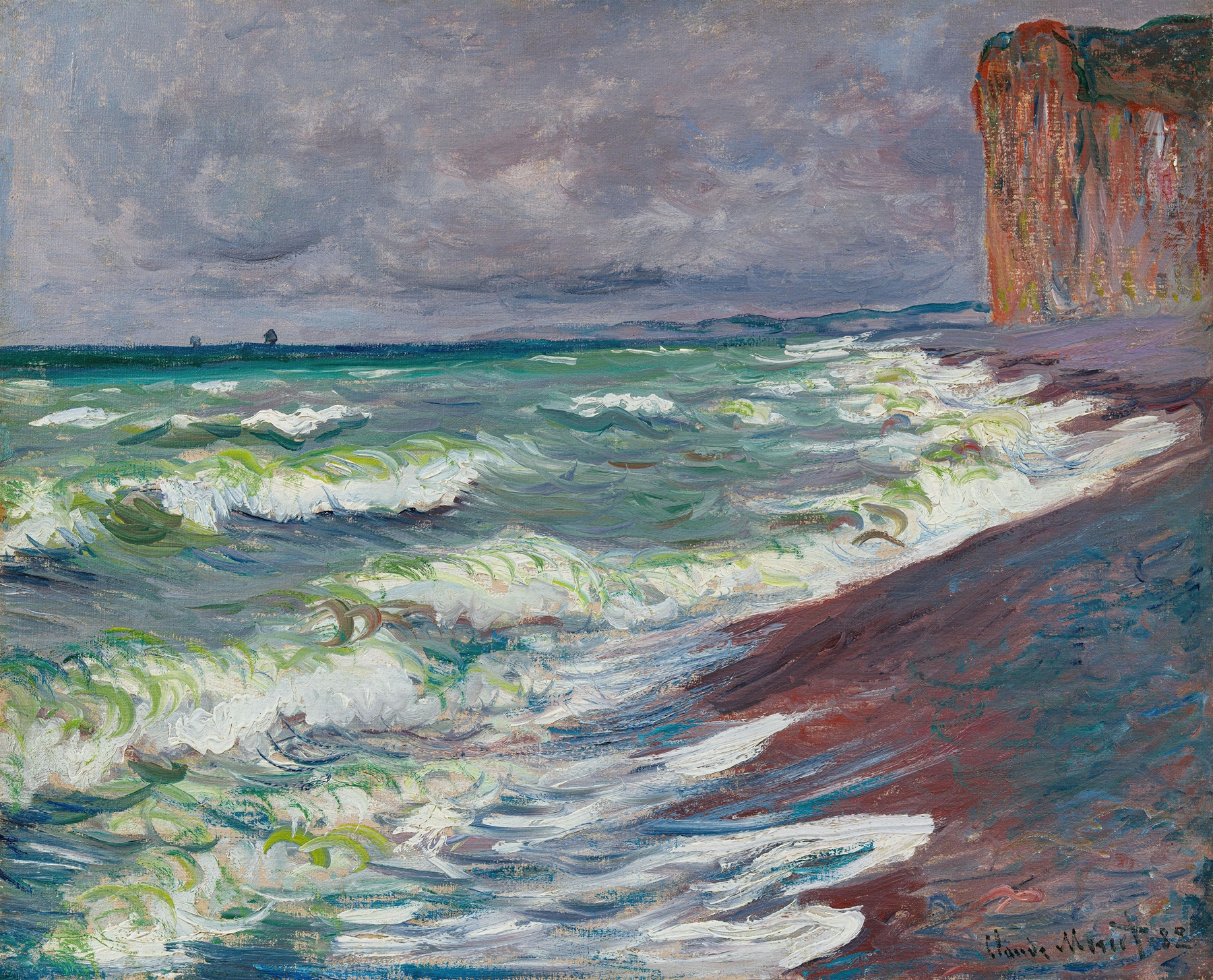 Mer agitée à Pourville (1882)