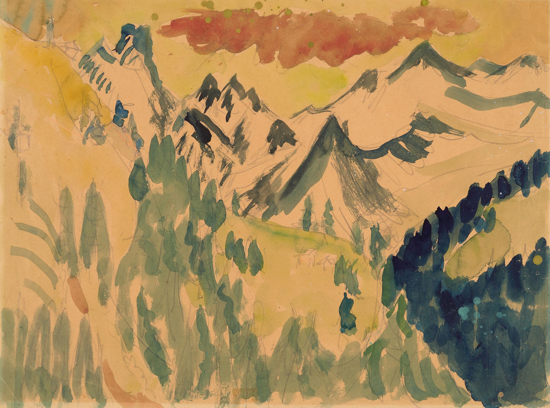 Davoser Berglandschaft Vermutlich (1917)