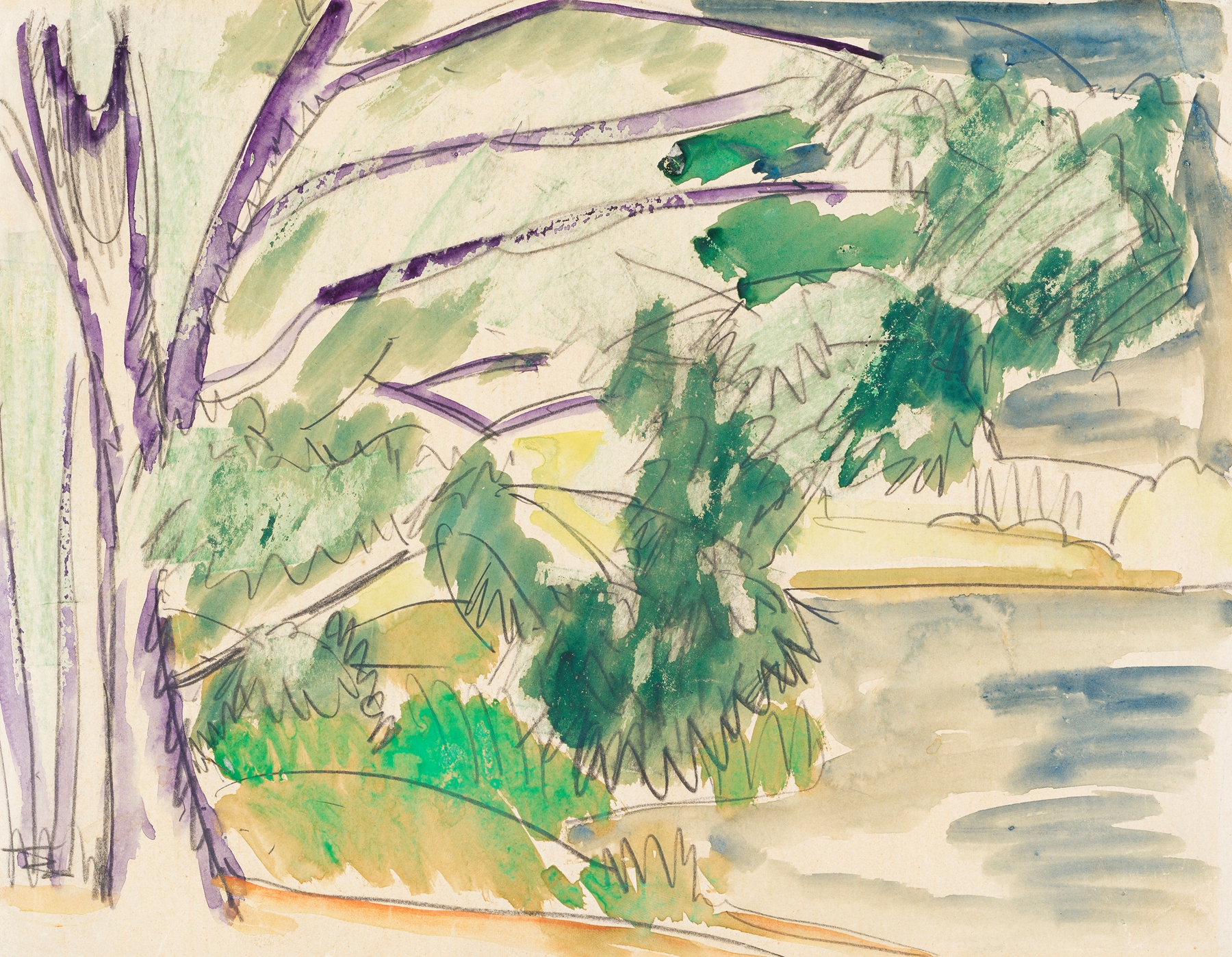 Unter Bäumen am See (1911)