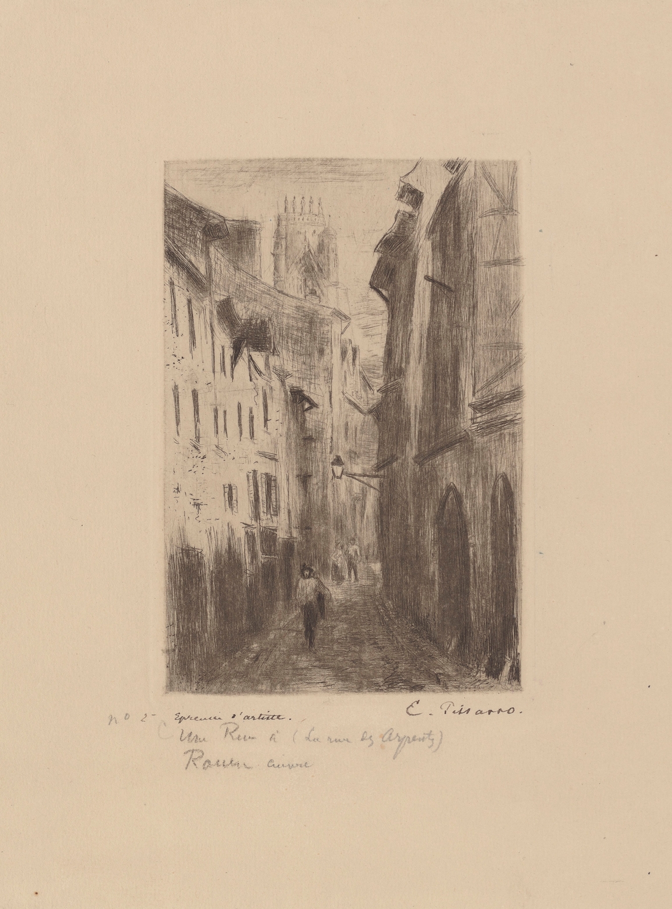 Une rue à Rouen (rue des Arpents) (1887)