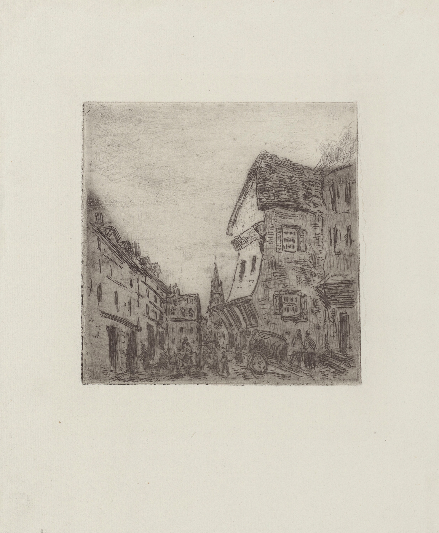 Vieille rue à Rouen rue Malpalue (1883)