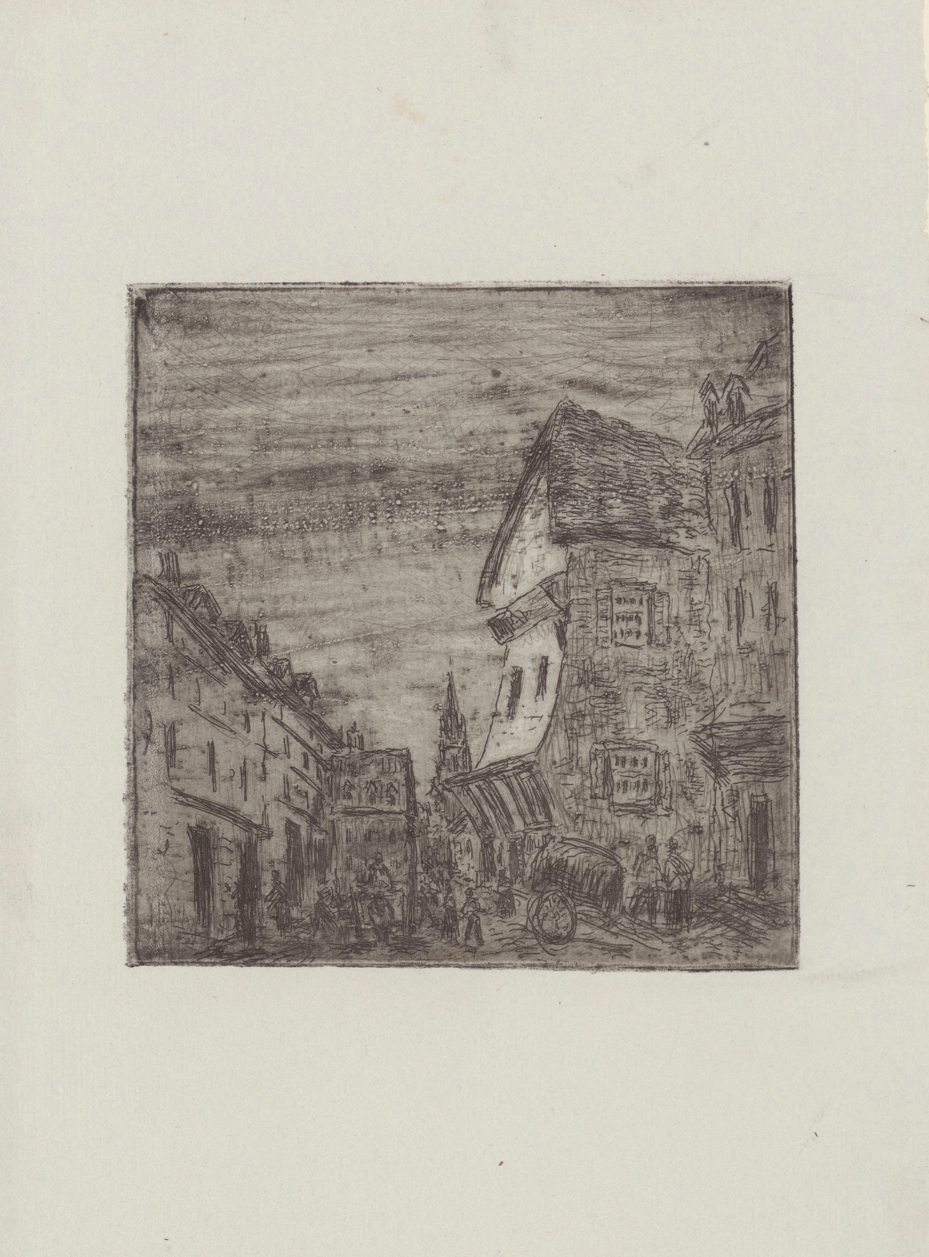 Vieille rue à Rouen rue Malpalue (1883)