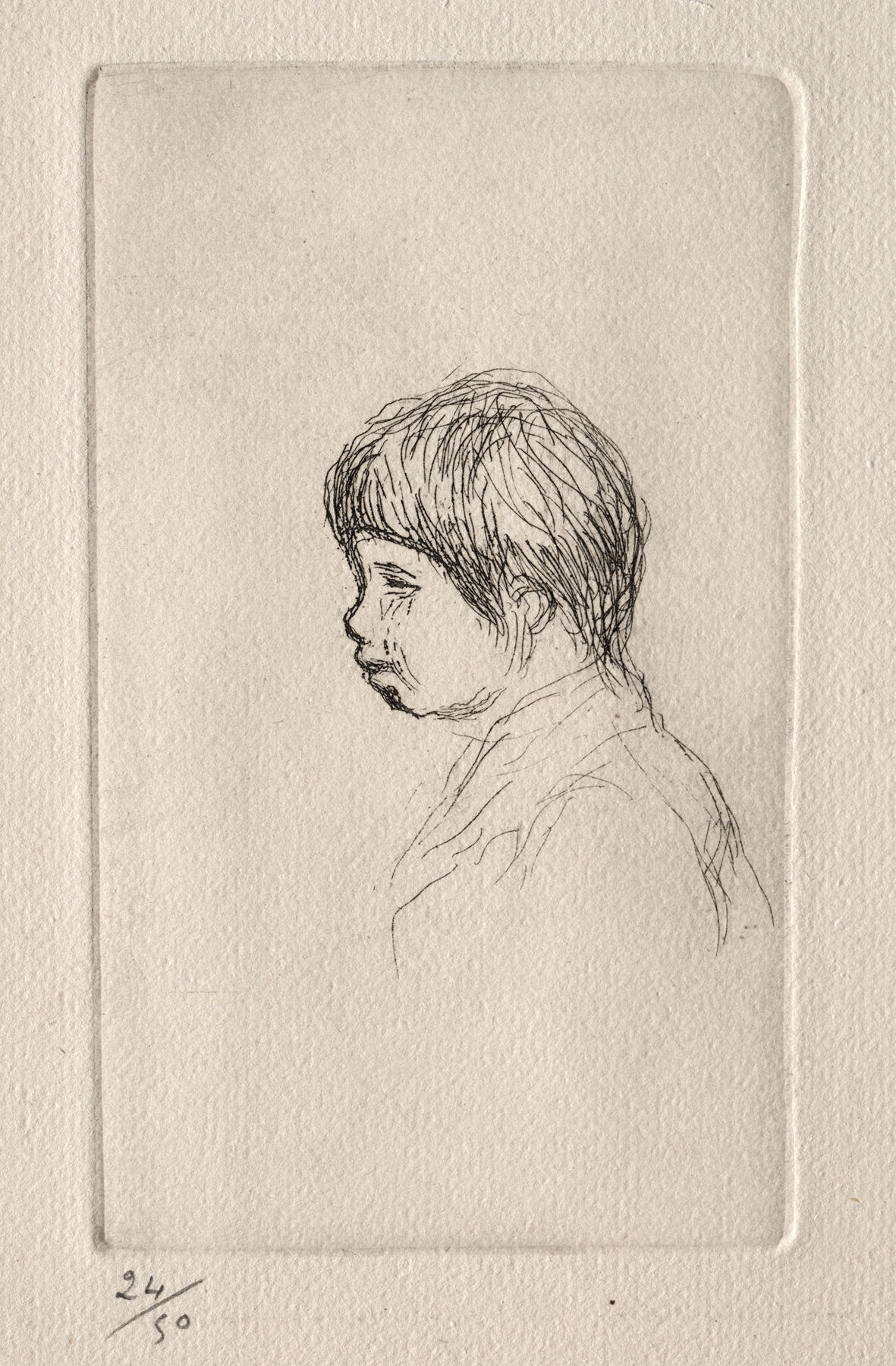 Claude Renoir, the Artist’s Son, in Profile (1908)
