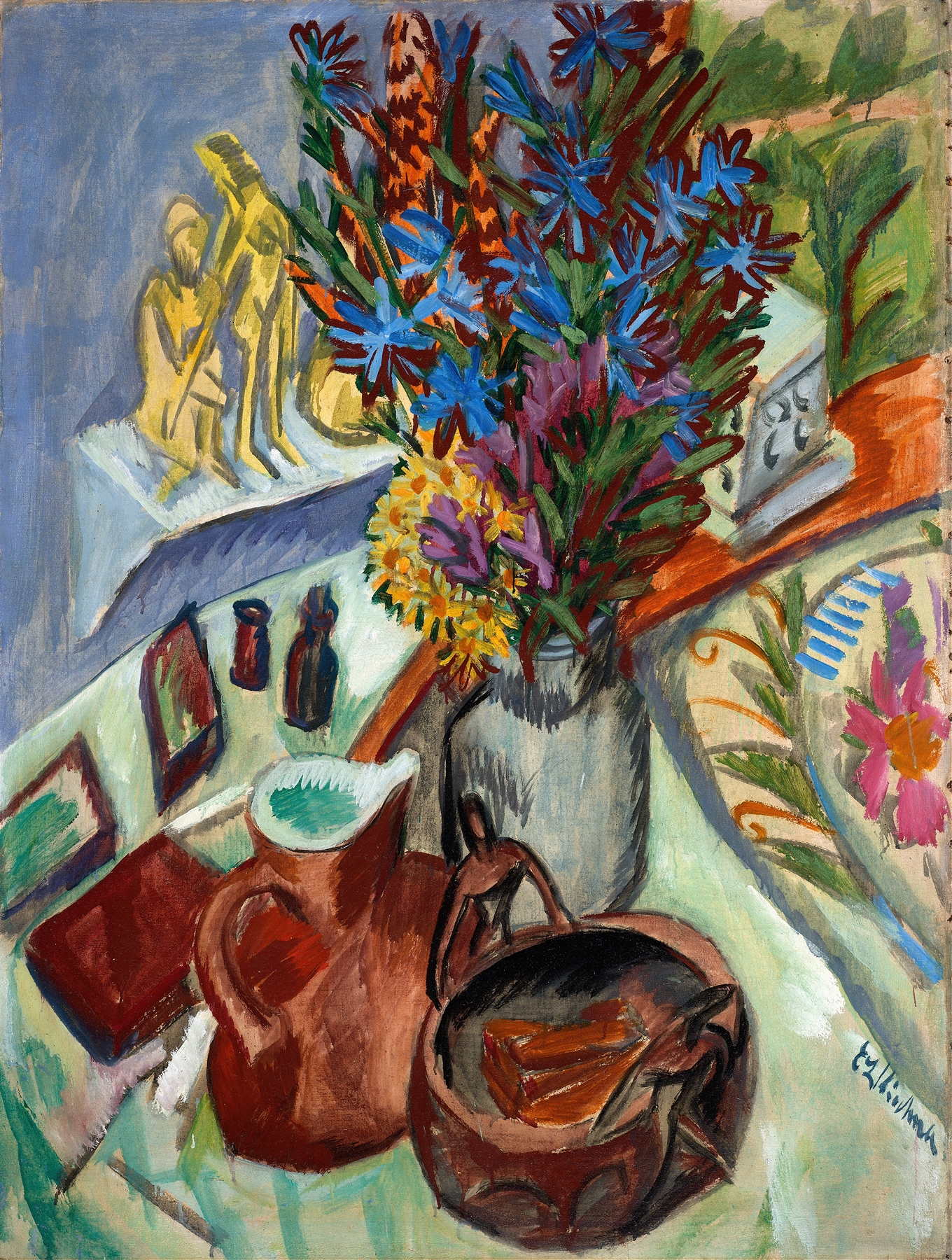 Still Life with Jug and African Bowl (1912)