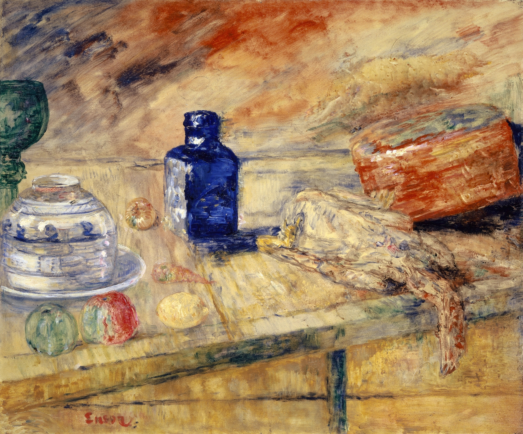 Blue Bottles And Chicken (around 1925)
