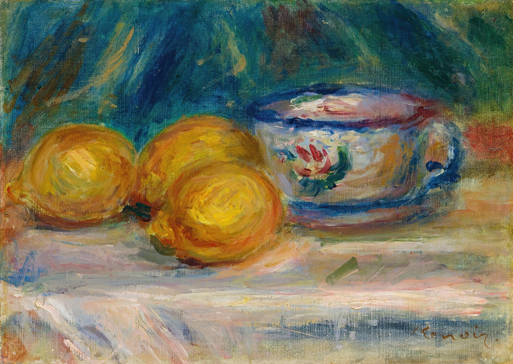 Nature Morte, Trois Citrons Et Une Tasse (circa 1895)