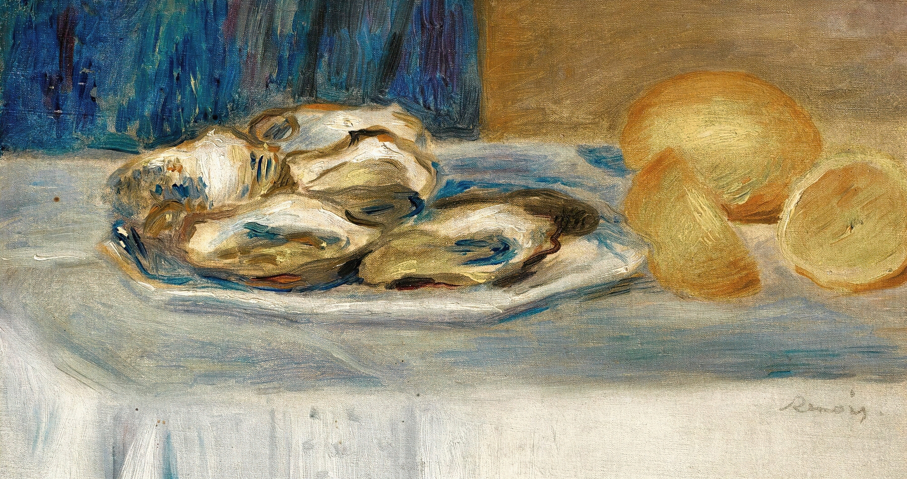 Nature Morte Aux Citrons Et Aux Huïtres (circa 1900)