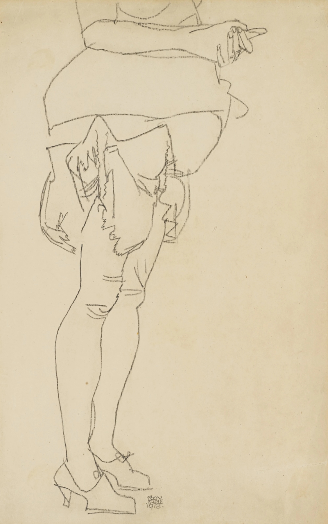 Stehend Frau, Beinstudie (Standing Woman, Leg Study) (1913)